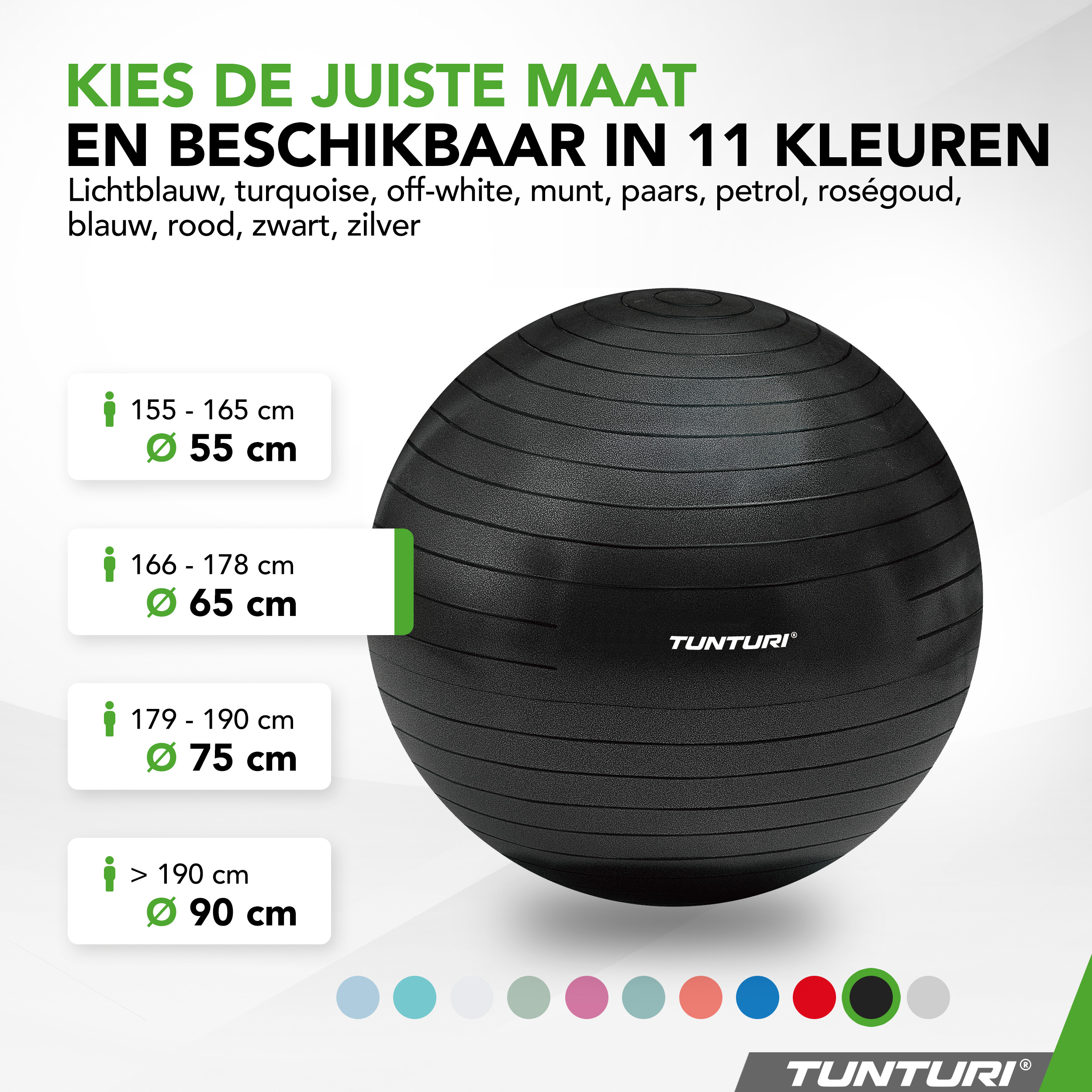 Tunturi Gymbal - Anti Burst 65 cm - Zwart Tunturi Gymbal - Anti Burst 65 cm - Zwart