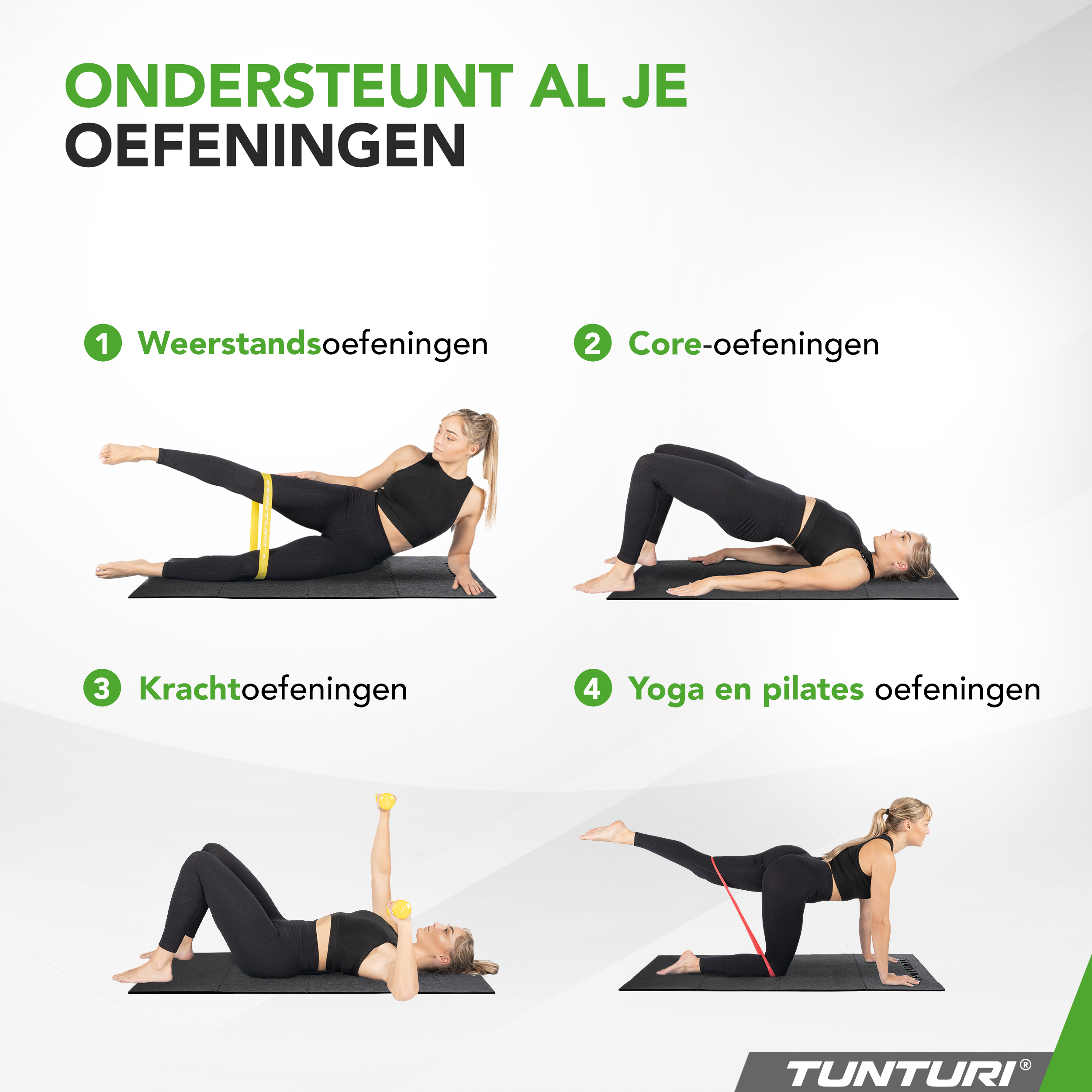 Tunturi Fitnessmat - Outdoor Fitness Mat 6 mm 120 x 61 cm - Zwart Tunturi Fitnessmat - Outdoor Fitness Mat 6 mm 120 x 61 cm - Zwart
