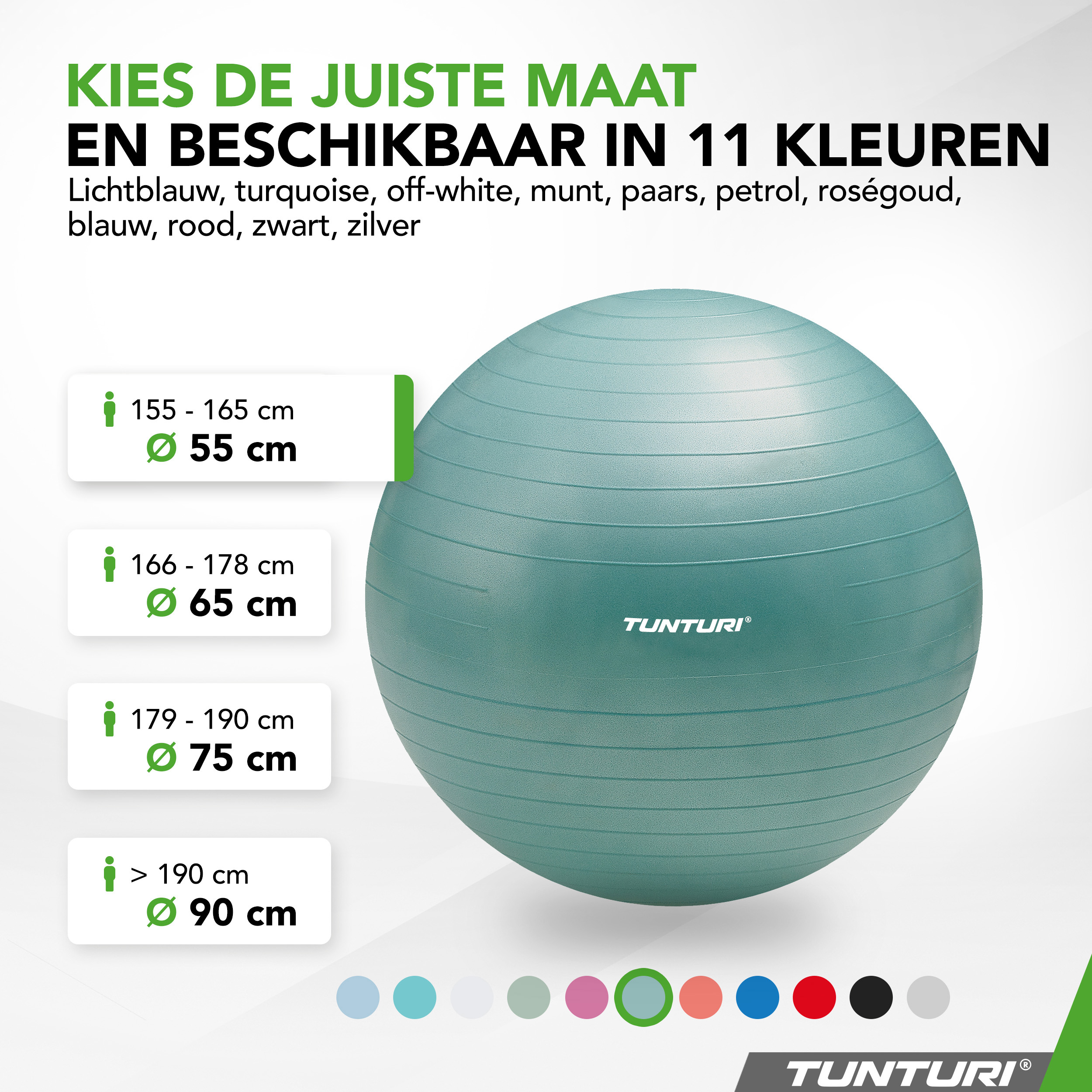 Tunturi Gymbal - Anti Burst 55 cm - Groen Tunturi Gymbal - Anti Burst 55 cm - Groen