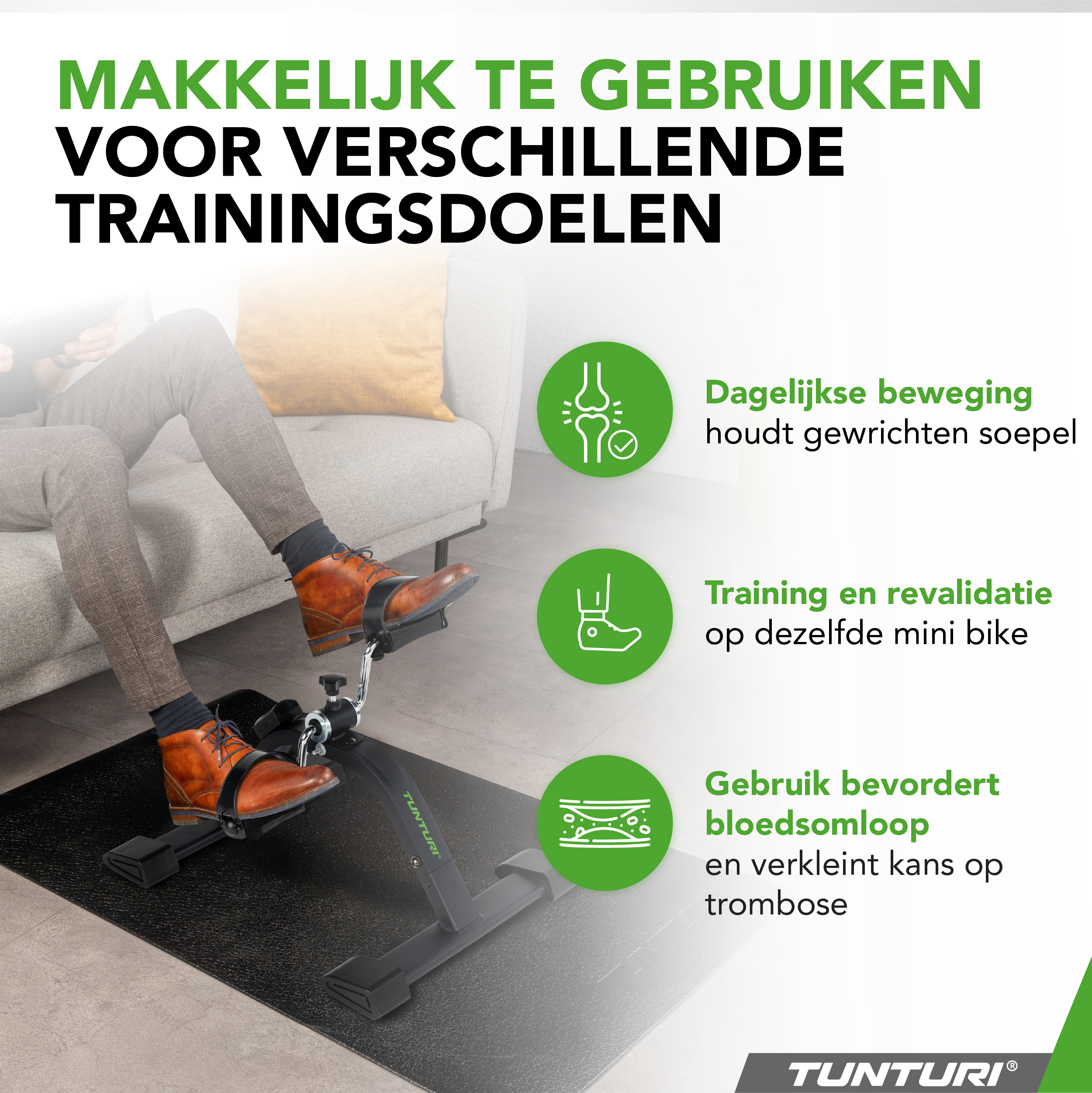 Tunturi Hometrainer - Mini Bike Pro - Zwart Tunturi Hometrainer - Mini Bike Pro - Zwart