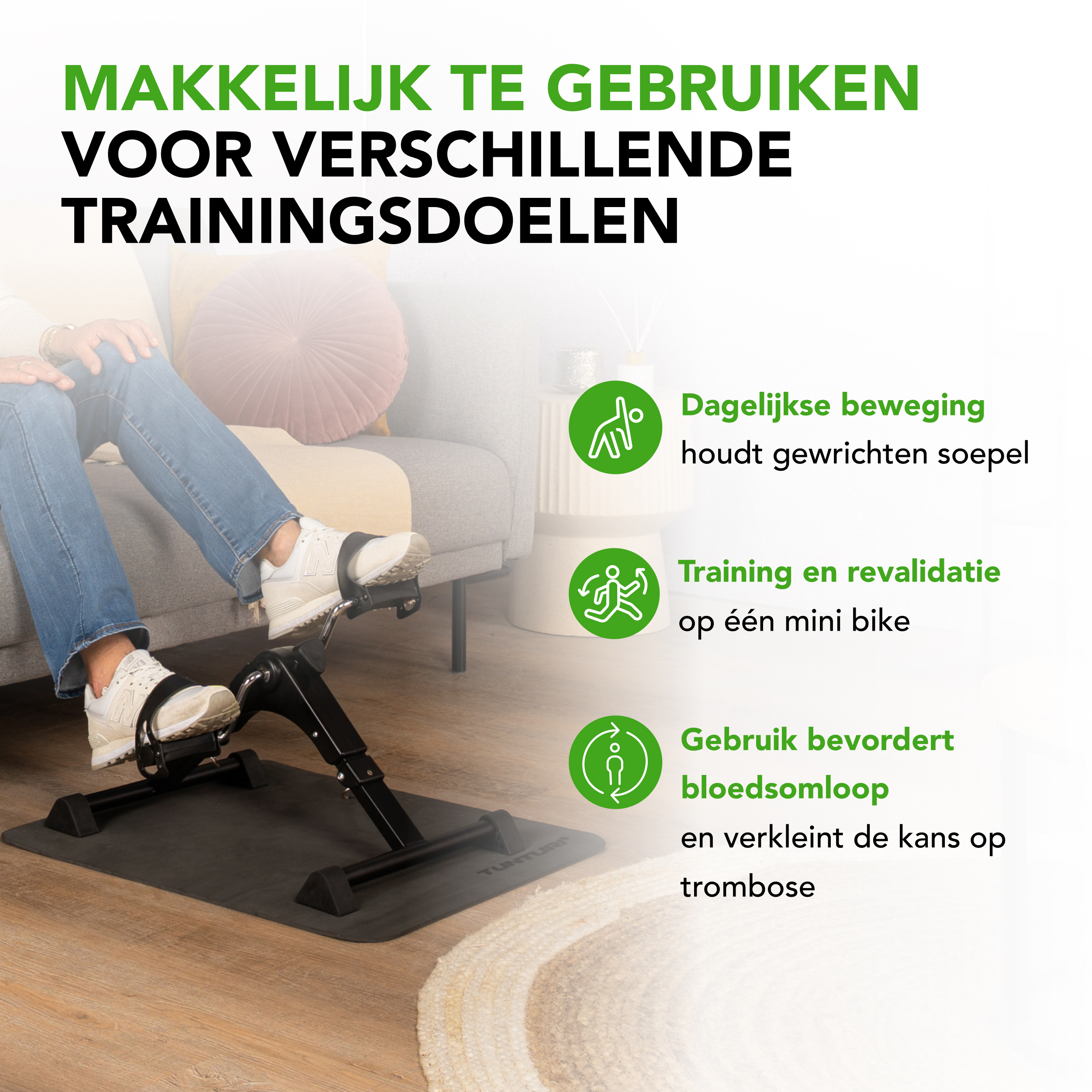 Tunturi Hometrainer - Mini Bike Foldable - Zwart Tunturi Hometrainer - Mini Bike Foldable - Zwart