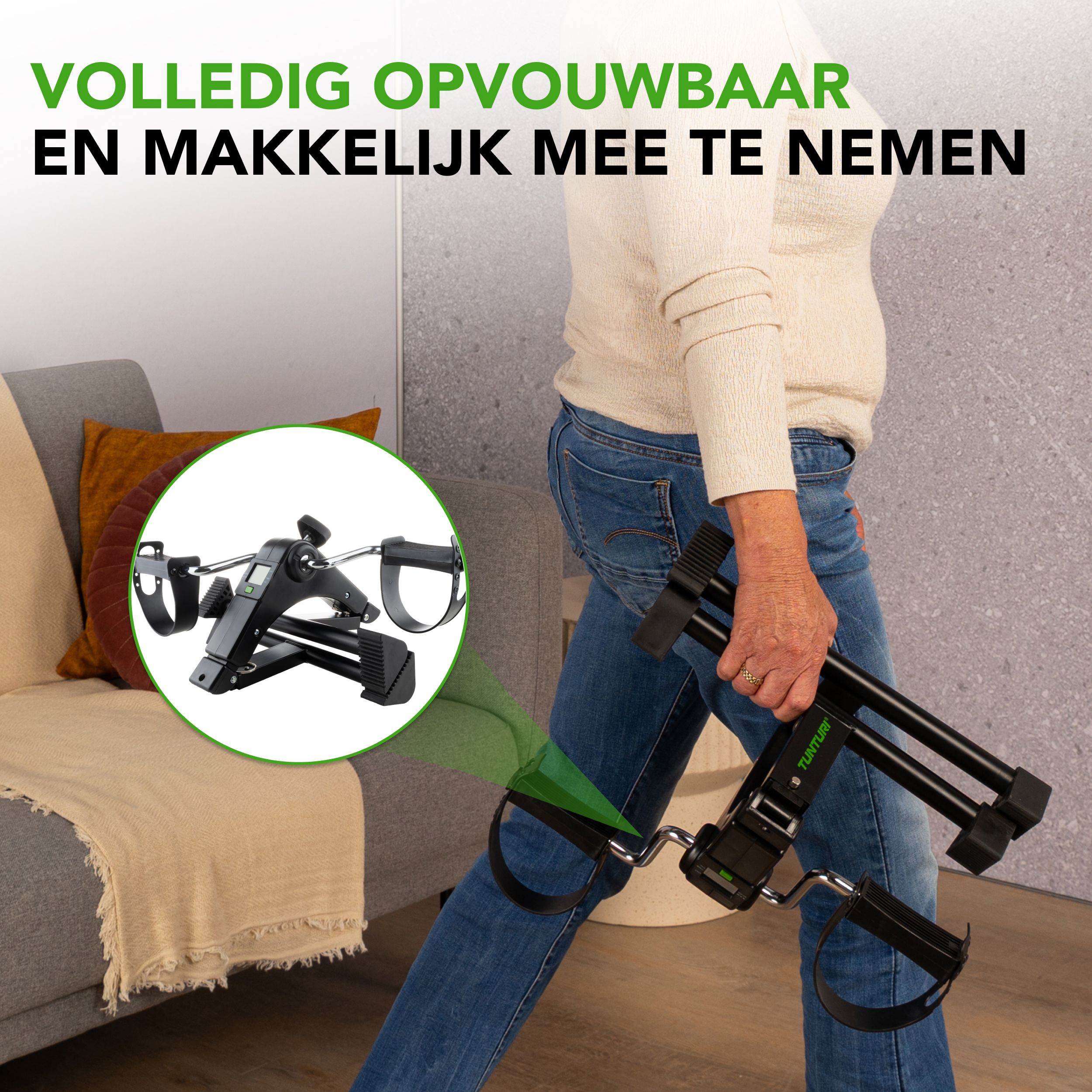 Tunturi Hometrainer - Mini Bike Foldable - Zwart Tunturi Hometrainer - Mini Bike Foldable - Zwart