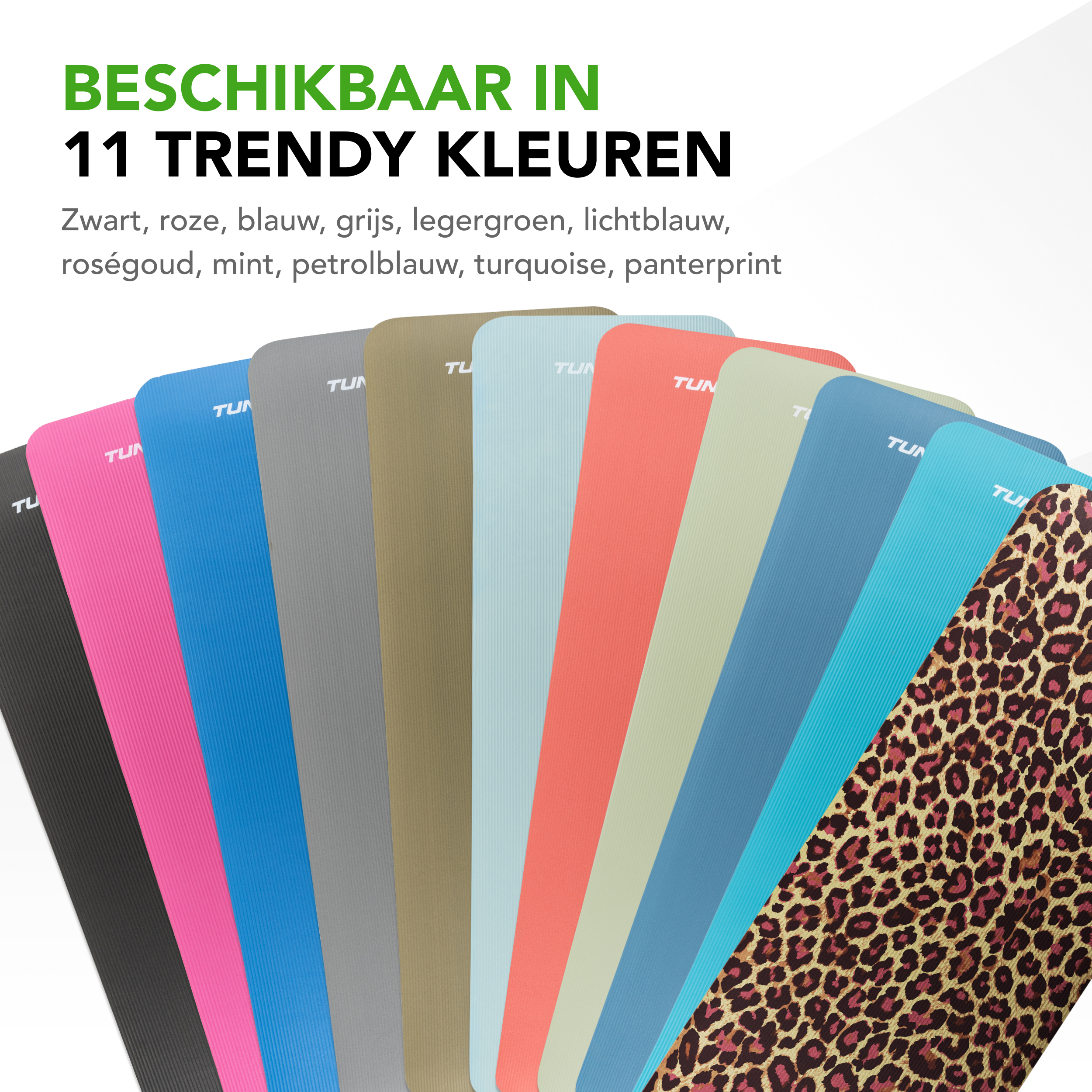 Tunturi Fitnessmat - NBR Leopard Print 180x60x1.5cm - Print Tunturi Fitnessmat - NBR Leopard Print 180x60x1.5cm - Print