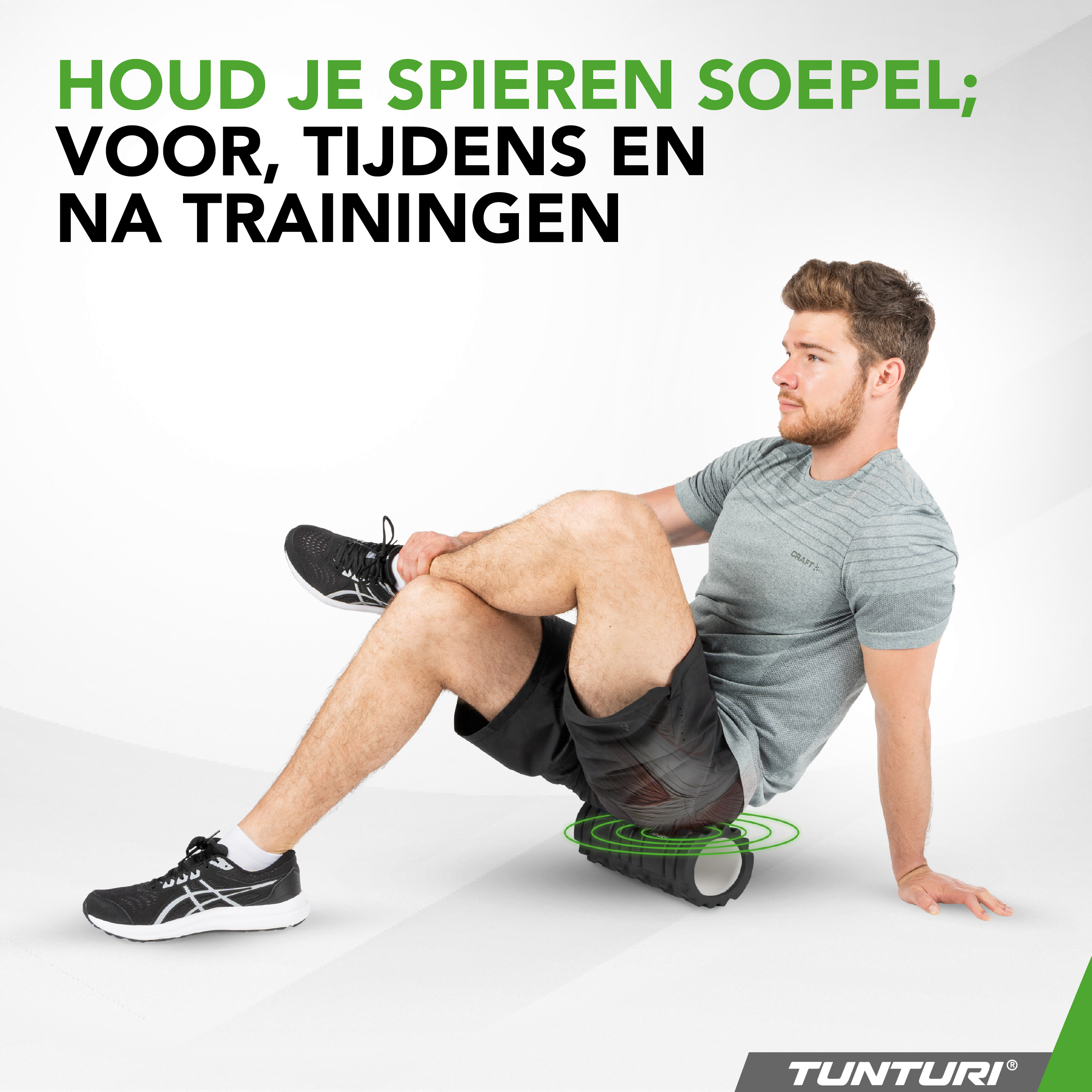 Tunturi Nieuw - Yoga Grid Foam Roller 33 cm - Zwart Tunturi Nieuw - Yoga Grid Foam Roller 33 cm - Zwart