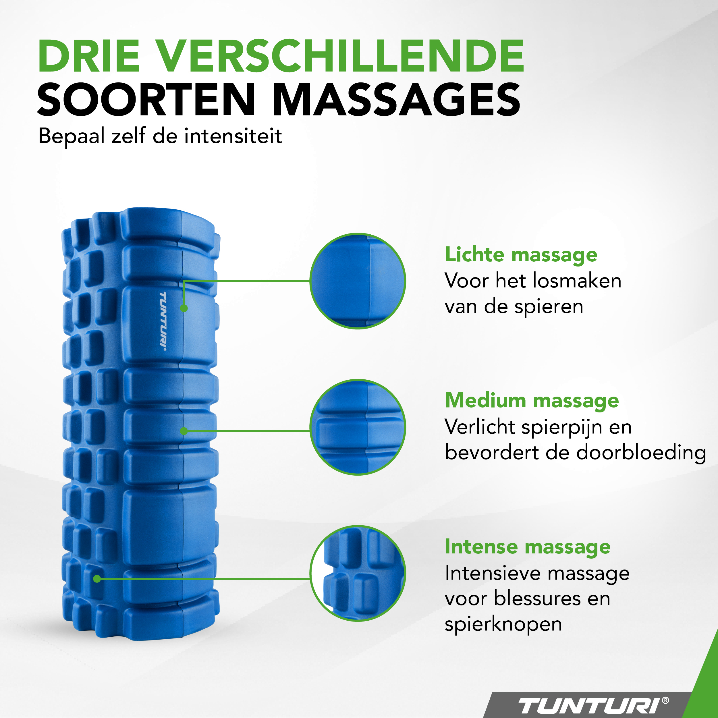 Tunturi Nieuw - Yoga Grid Foam Roller 33 cm - Blauw Tunturi Nieuw - Yoga Grid Foam Roller 33 cm - Blauw