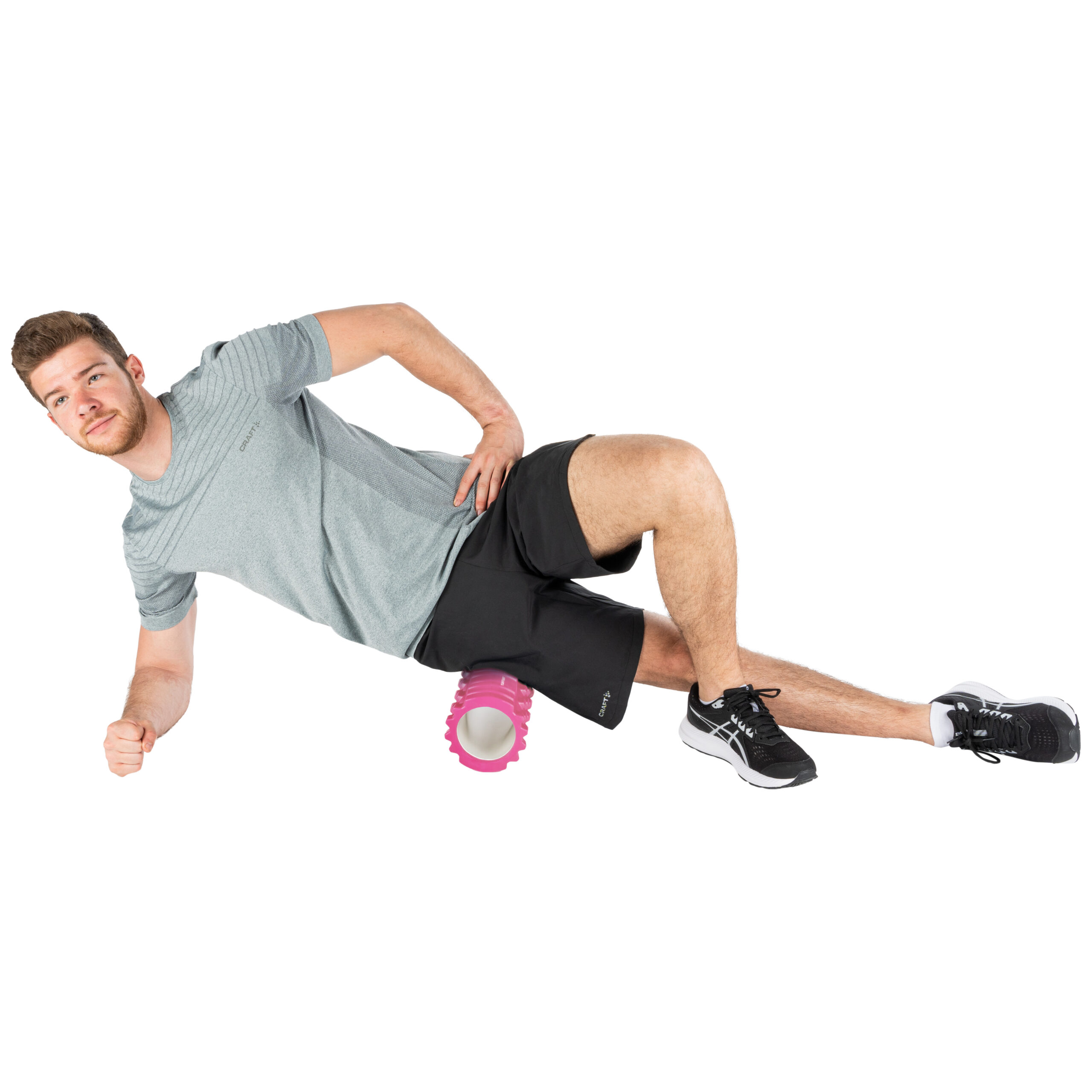 Tunturi Nieuw - Yoga Grid Foam Roller 33cm - Roze Tunturi Nieuw - Yoga Grid Foam Roller 33cm - Roze