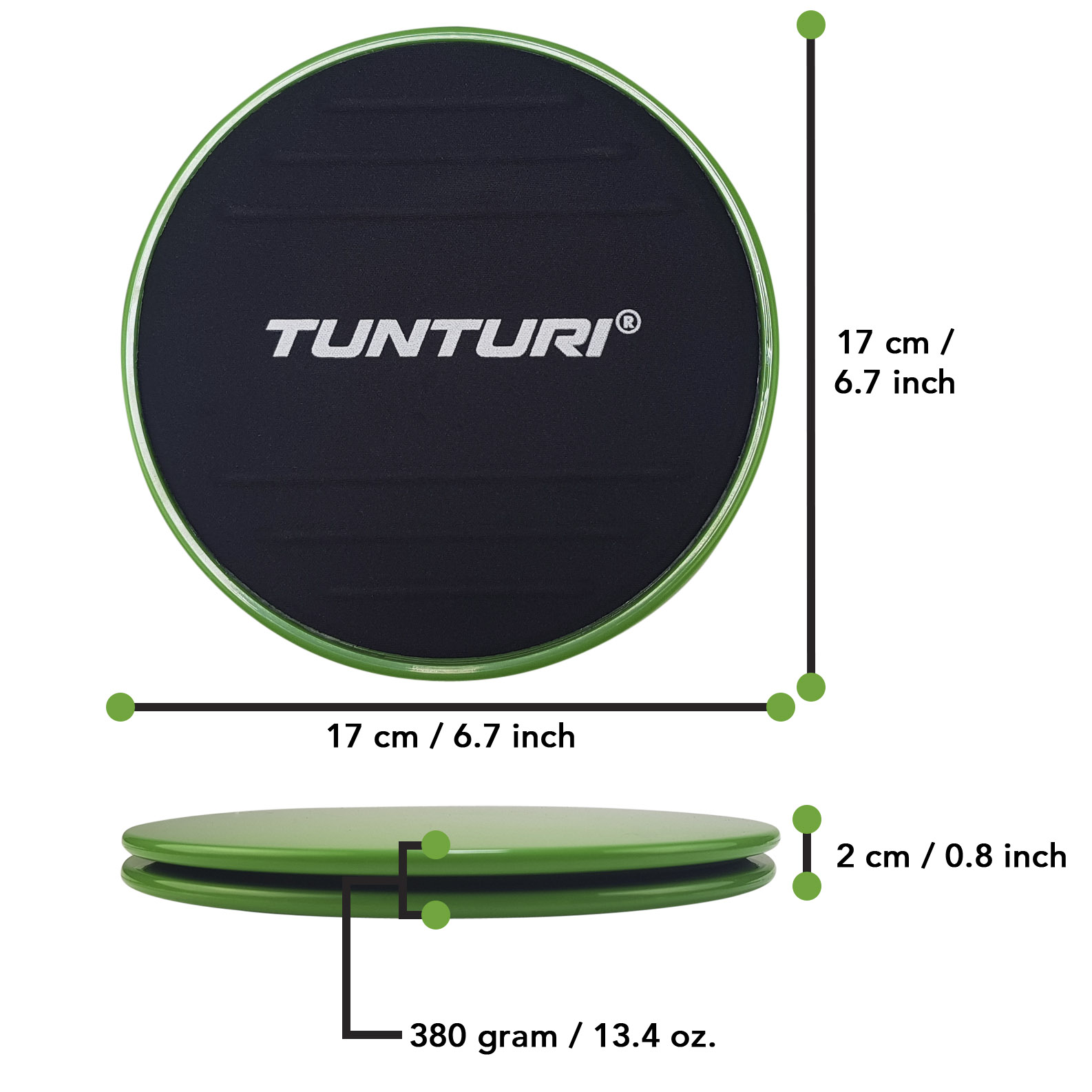 Tunturi Nieuw - Resistance & Core Sliders Set - Rood Tunturi Nieuw - Resistance & Core Sliders Set - Rood