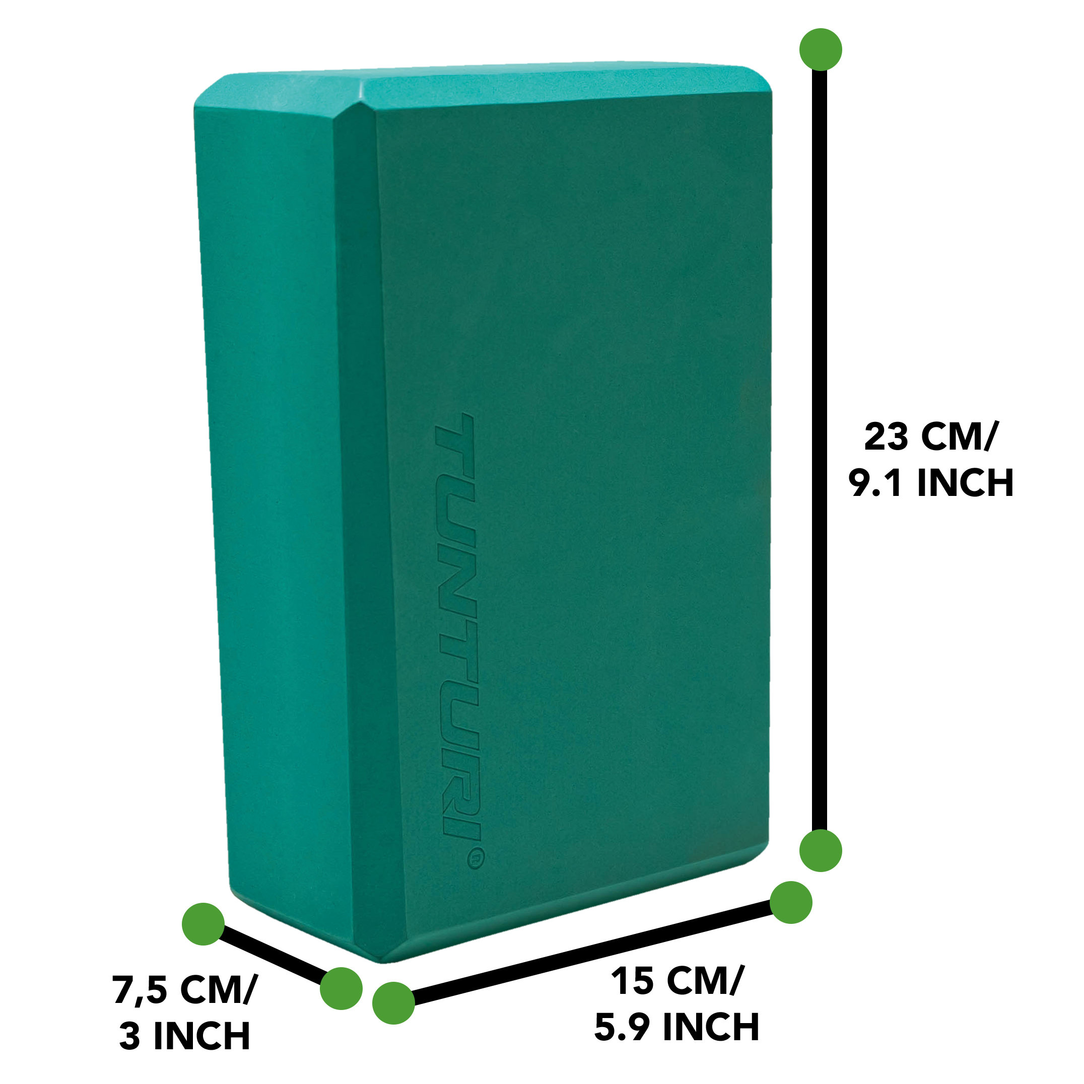 Tunturi Yoga Block - Yogablok - Turquoise Tunturi Yoga Block - Yogablok - Turquoise
