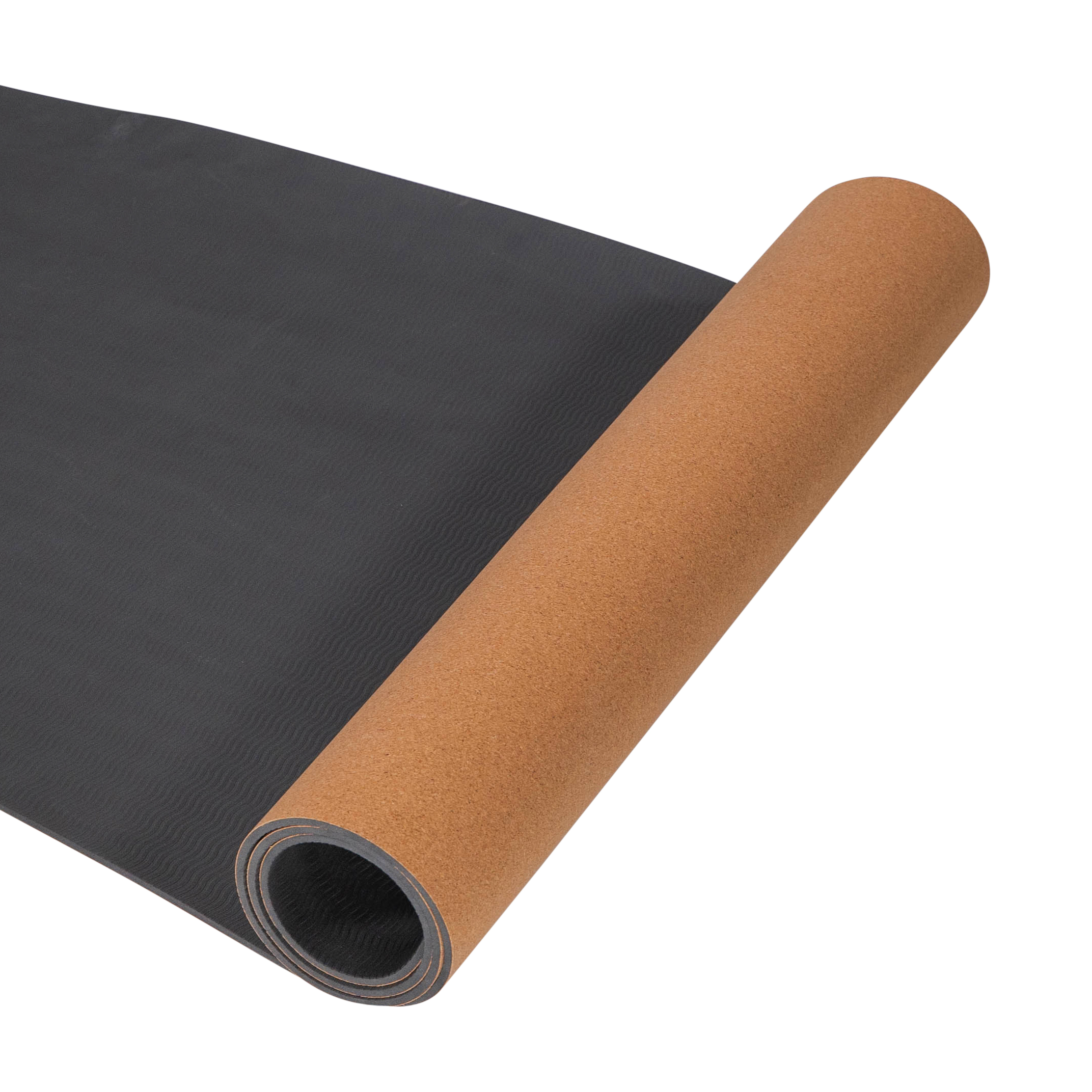 Tunturi Yoga Mat - Cork TPE Yoga Mat 183 cm - Antraciet Tunturi Yoga Mat - Cork TPE Yoga Mat 183 cm - Antraciet