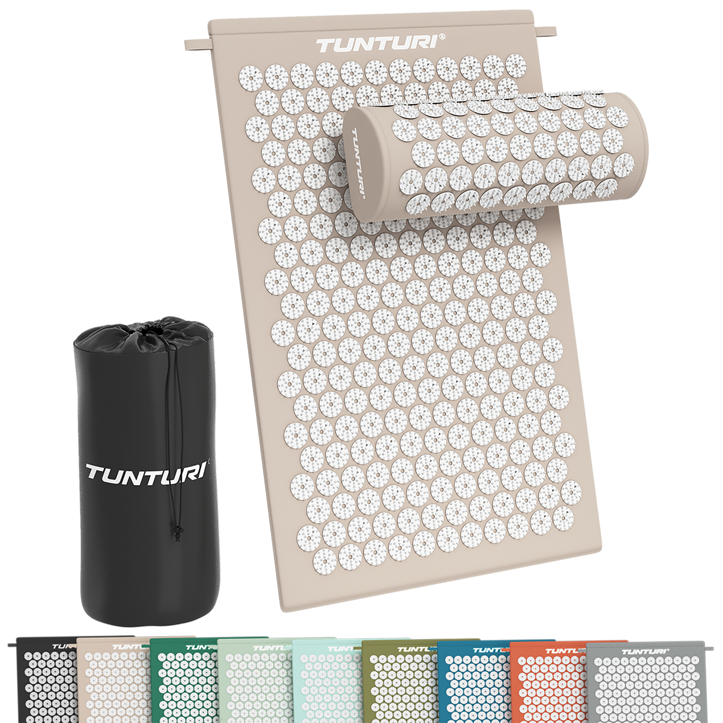 Tunturi Nieuw - Acupressure Mat And Pillow - Beige Tunturi Nieuw - Acupressure Mat And Pillow - Beige