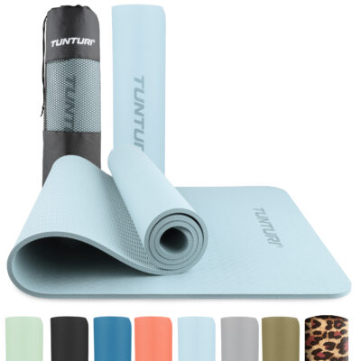 Tunturi Fitness mat - Yoga Mat 8mm 183x61x0,8 cm - Blauw