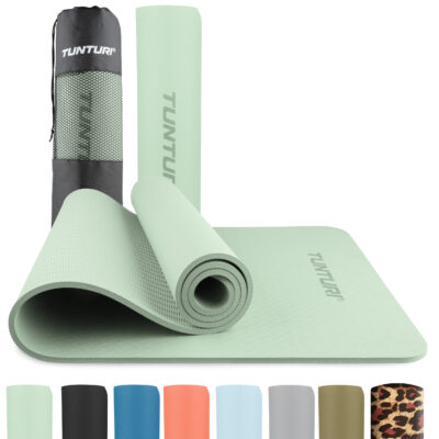 Tunturi Fitness mat - Yoga Mat 8mm 183x61x0,8 cm - Munt