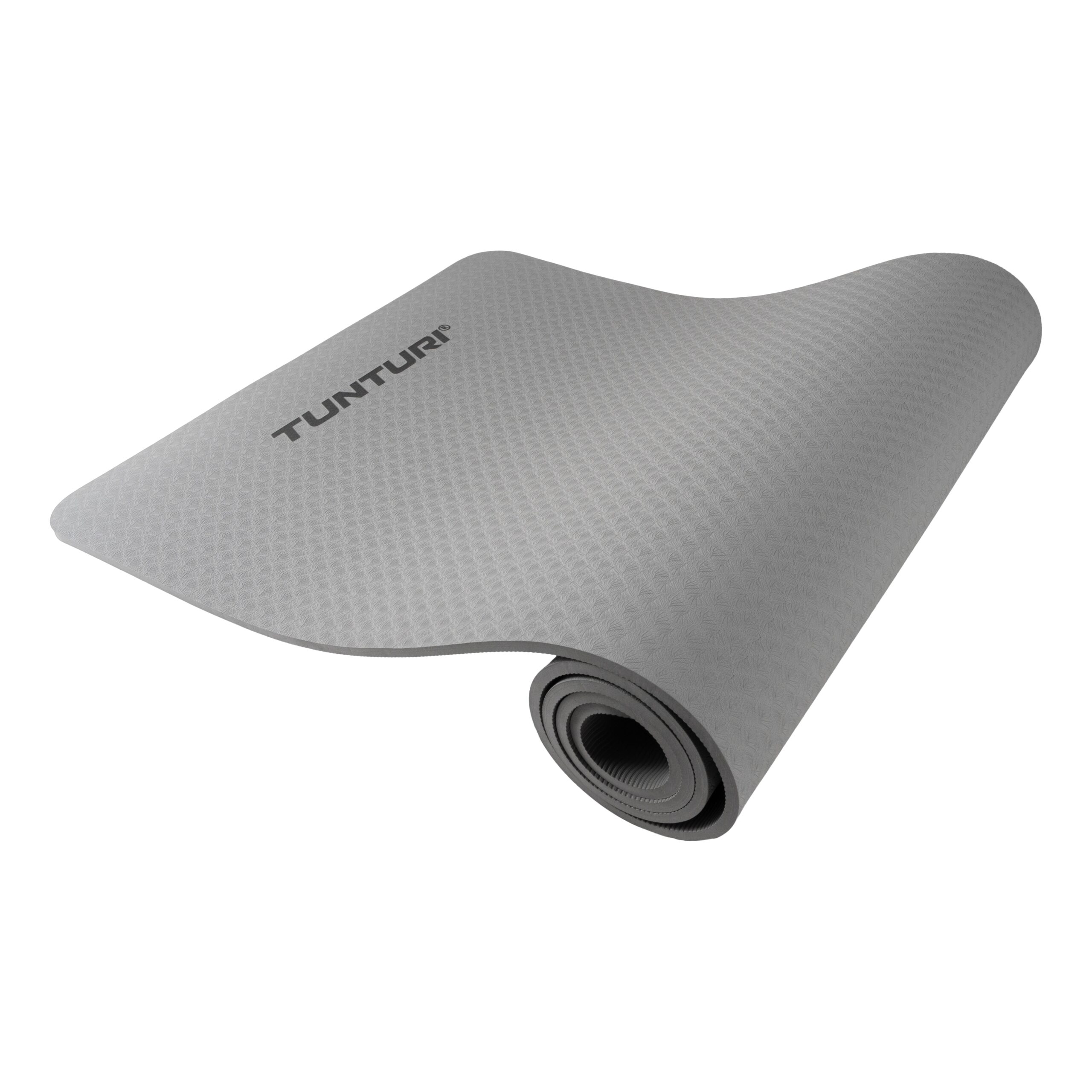 Tunturi Fitness mat - Yoga Mat 8mm 183x61x0,8 cm - Grijs Tunturi Fitness mat - Yoga Mat 8mm 183x61x0,8 cm - Grijs