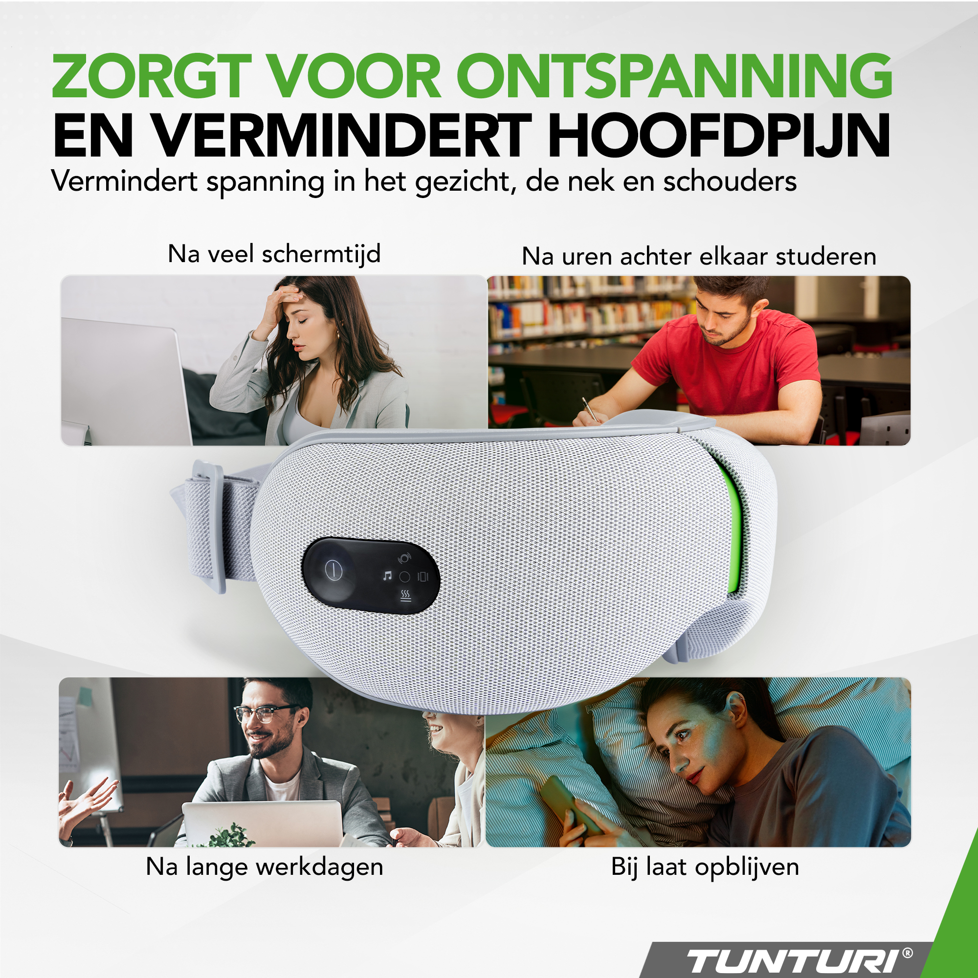 Tunturi - Eye Massager EM50 - Groen Tunturi - Eye Massager EM50 - Groen