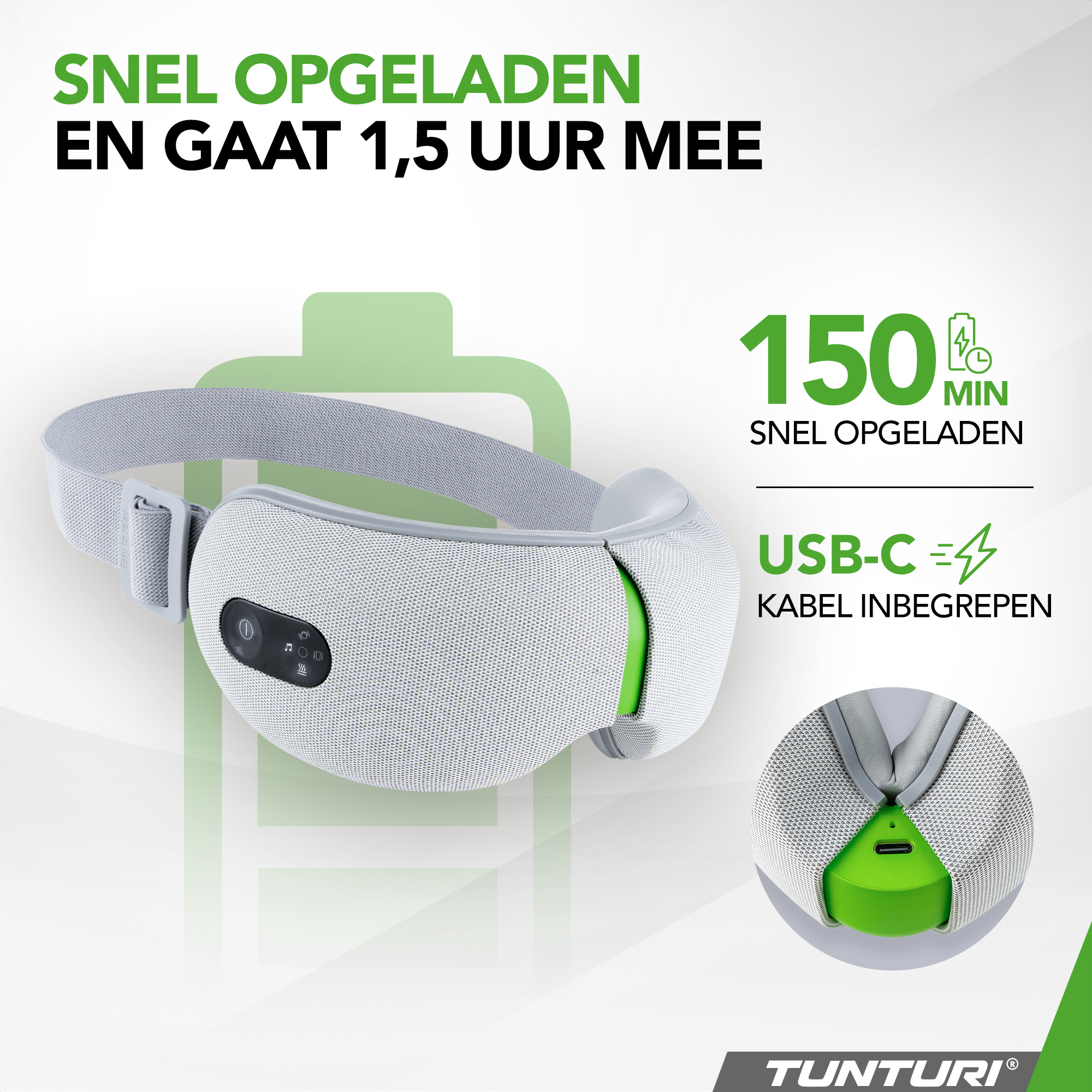 Tunturi - Eye Massager EM50 - Groen Tunturi - Eye Massager EM50 - Groen