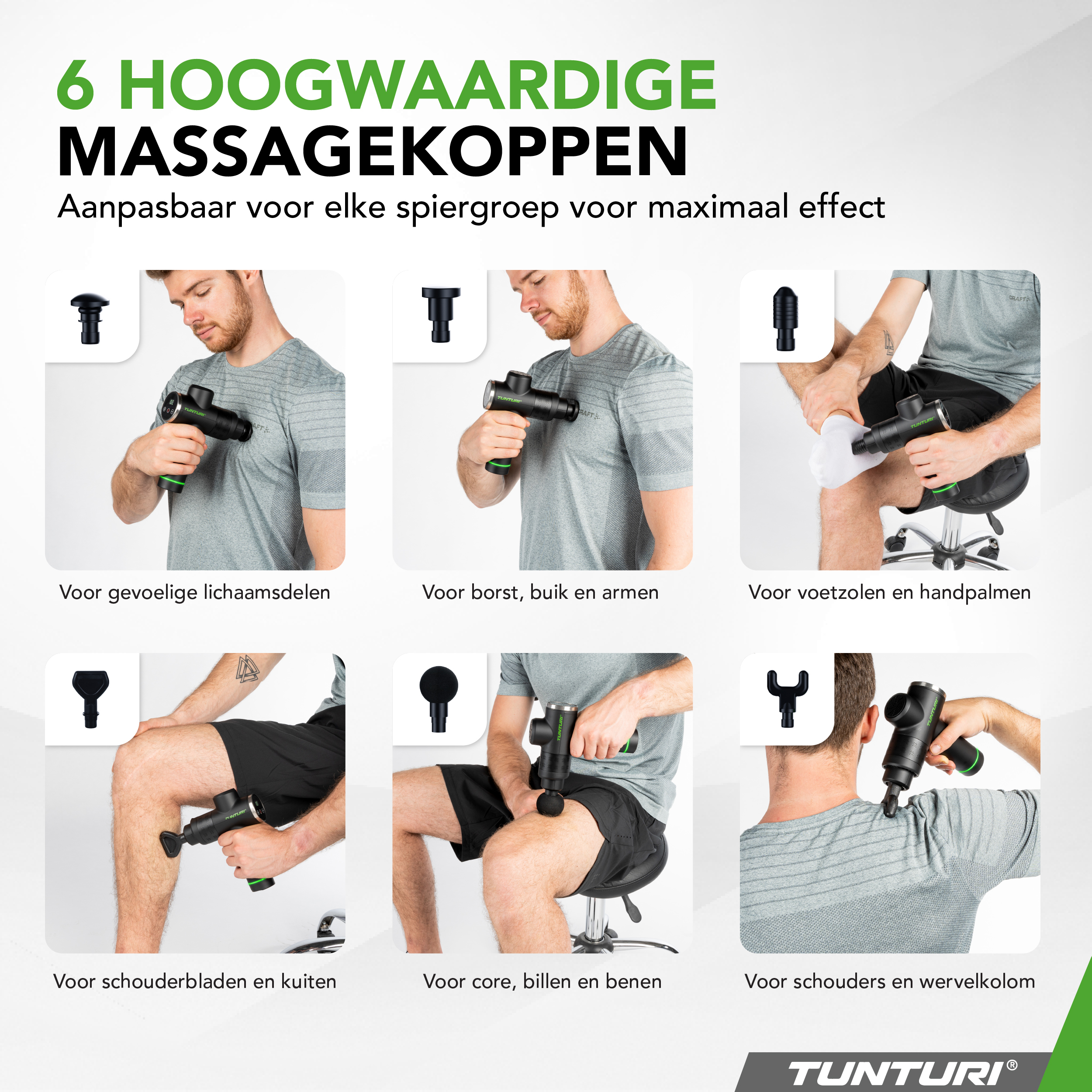 Tunturi Massage Apparaat - MG40 - Zwart Tunturi Massage Apparaat - MG40 - Zwart