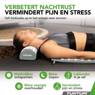 Tunturi Nieuw - Acupressure Mat And Pillow 68x42x2 cm - Grijs Tunturi Nieuw - Acupressure Mat And Pillow 68x42x2 cm - Grijs