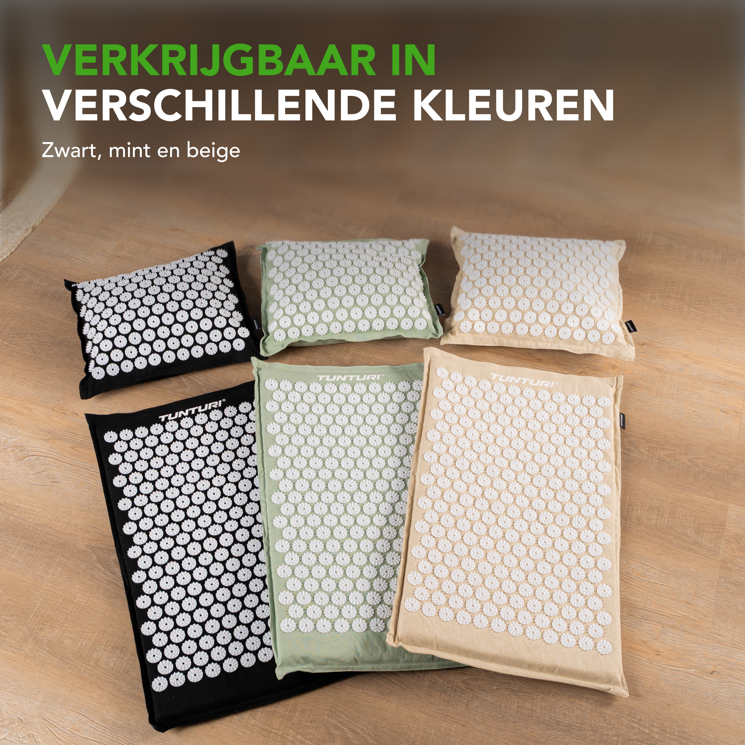 Tunturi Spijkermat - Eco Spijkermat Met Kussen 68x42x2 cm - Munt Tunturi Spijkermat - Eco Spijkermat Met Kussen 68x42x2 cm - Munt