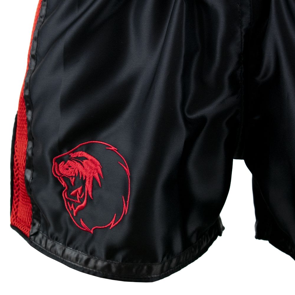 Super Pro Combat Gear Kickboksbroekje - Brave - Rood / Zwart Super Pro Combat Gear Kickboksbroekje - Brave - Rood / Zwart
