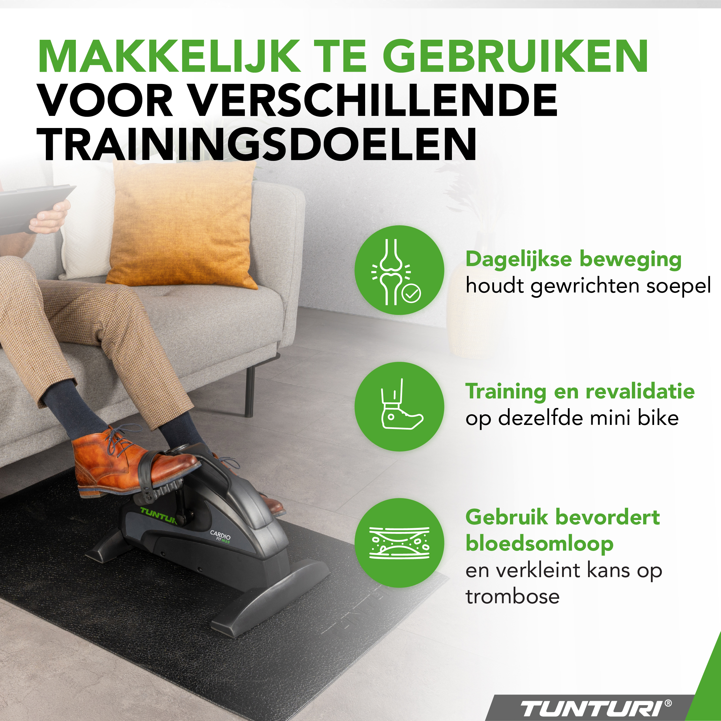 Tunturi Hometrainer - Cardio Fit M35 - Zwart Tunturi Hometrainer - Cardio Fit M35 - Zwart