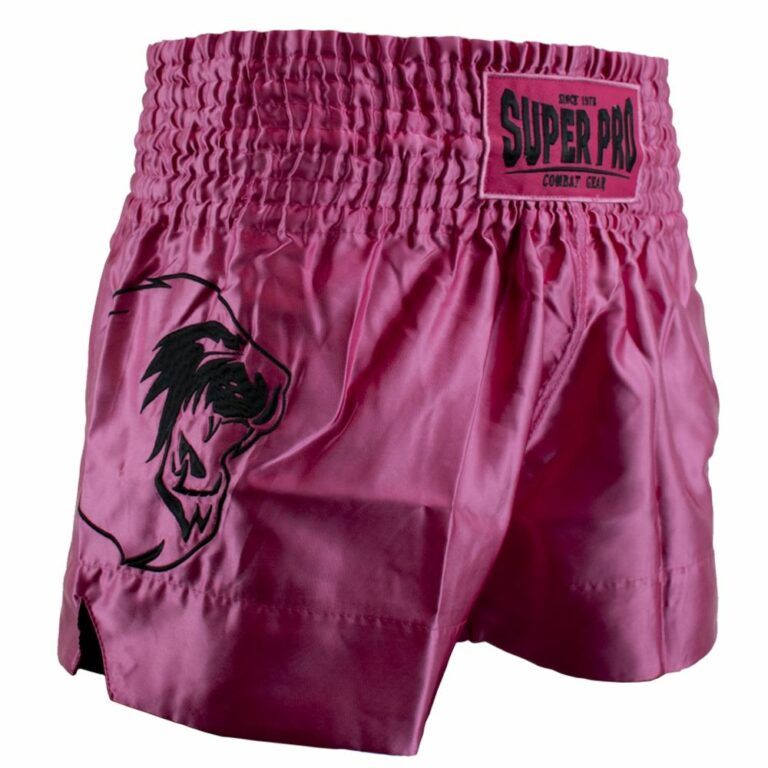 Super Pro Combat Gear Kickboksbroekje - Thai En Kickboksshort Hero - Roze / Zwart