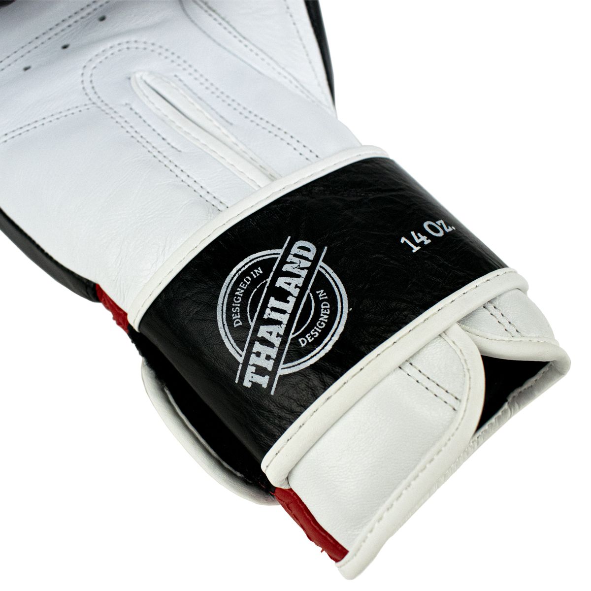 Super Pro Combat Gear Bokshandschoen - Leather Thai Gloves - Rood / Zwart / Wit Super Pro Combat Gear Bokshandschoen - Leather Thai Gloves - Rood / Zwart / Wit