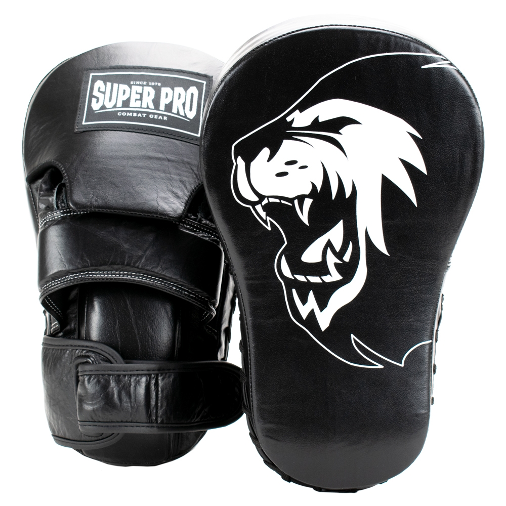 Super Pro Combat Gear Stootkussen - Handmitts Long Curved - Zwart / Wit