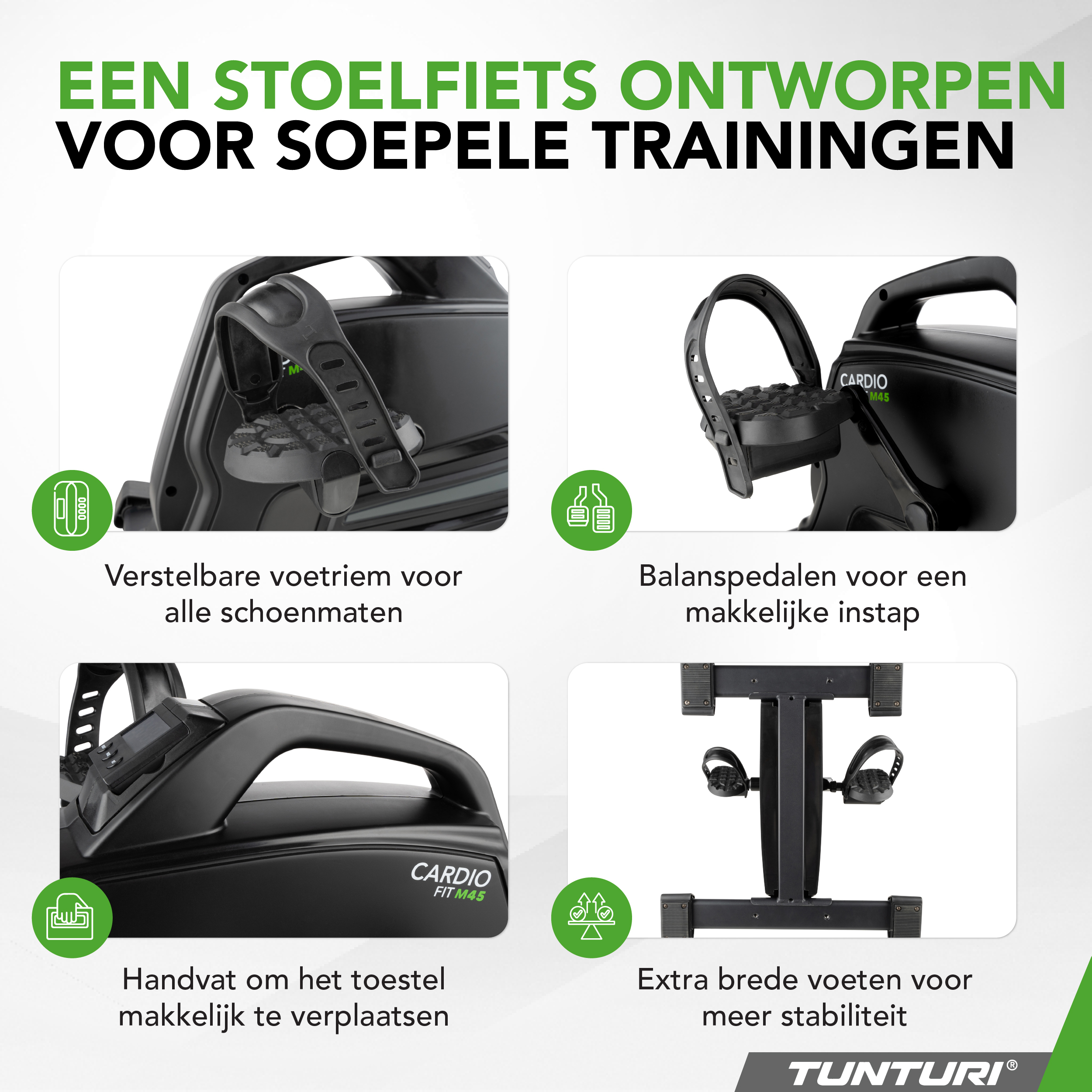 Tunturi Hometrainer - Cardio Fit M45 - Zwart Tunturi Hometrainer - Cardio Fit M45 - Zwart