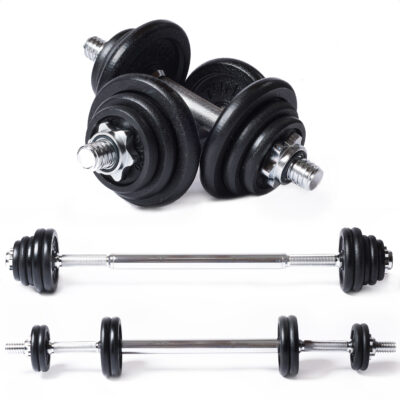 Tunturi Halterset - Barbell/Dumbbell set 20kg - Zwart
