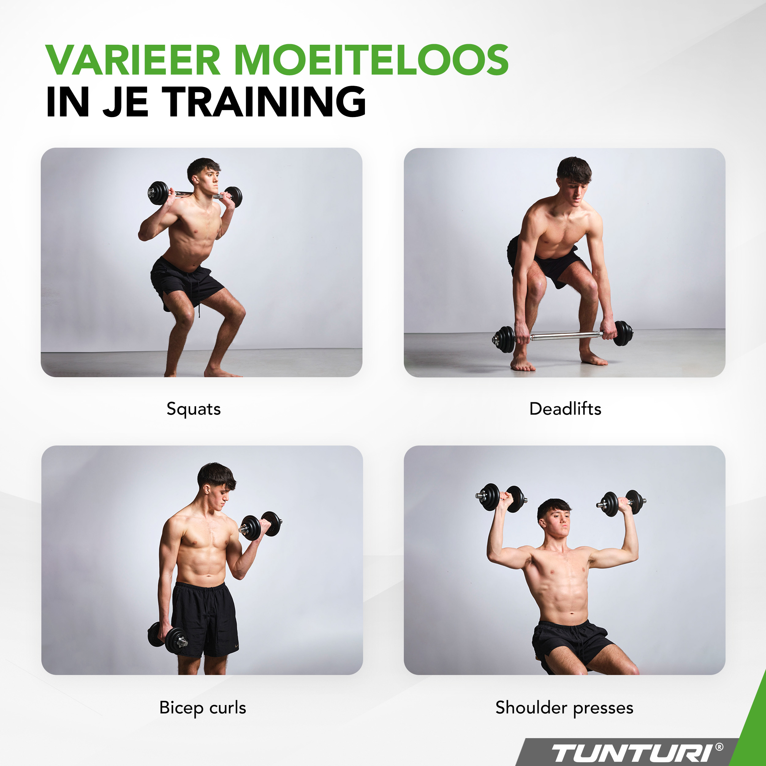 Tunturi Halterset - Barbell/Dumbbell set 20kg - Zwart Tunturi Halterset - Barbell/Dumbbell set 20kg - Zwart