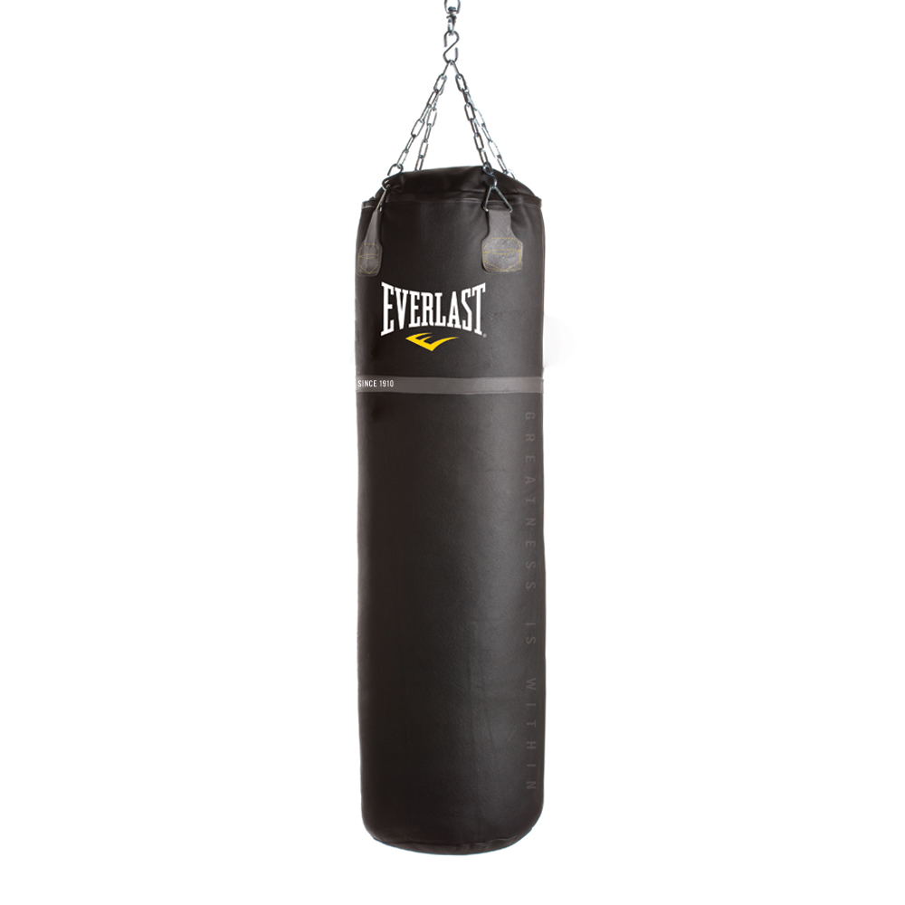 Everlast Bokszak - Super Leather Heavy Bags - Zwart Everlast Bokszak - Super Leather Heavy Bags - Zwart