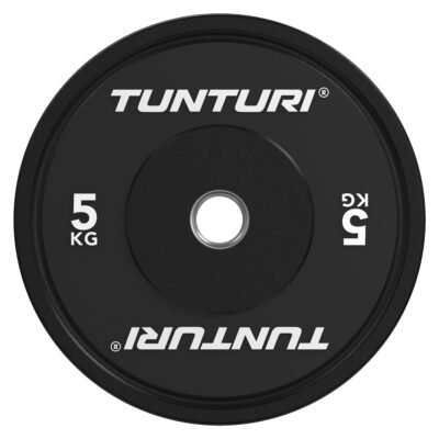 Tunturi Halterschijf - Platinum Bumper Plate Black 5kg - Zwart