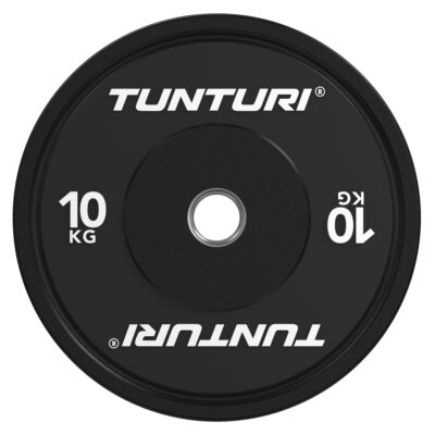 Tunturi Halterschijf - Platinum Bumper Plate Black 10kg - Zwart