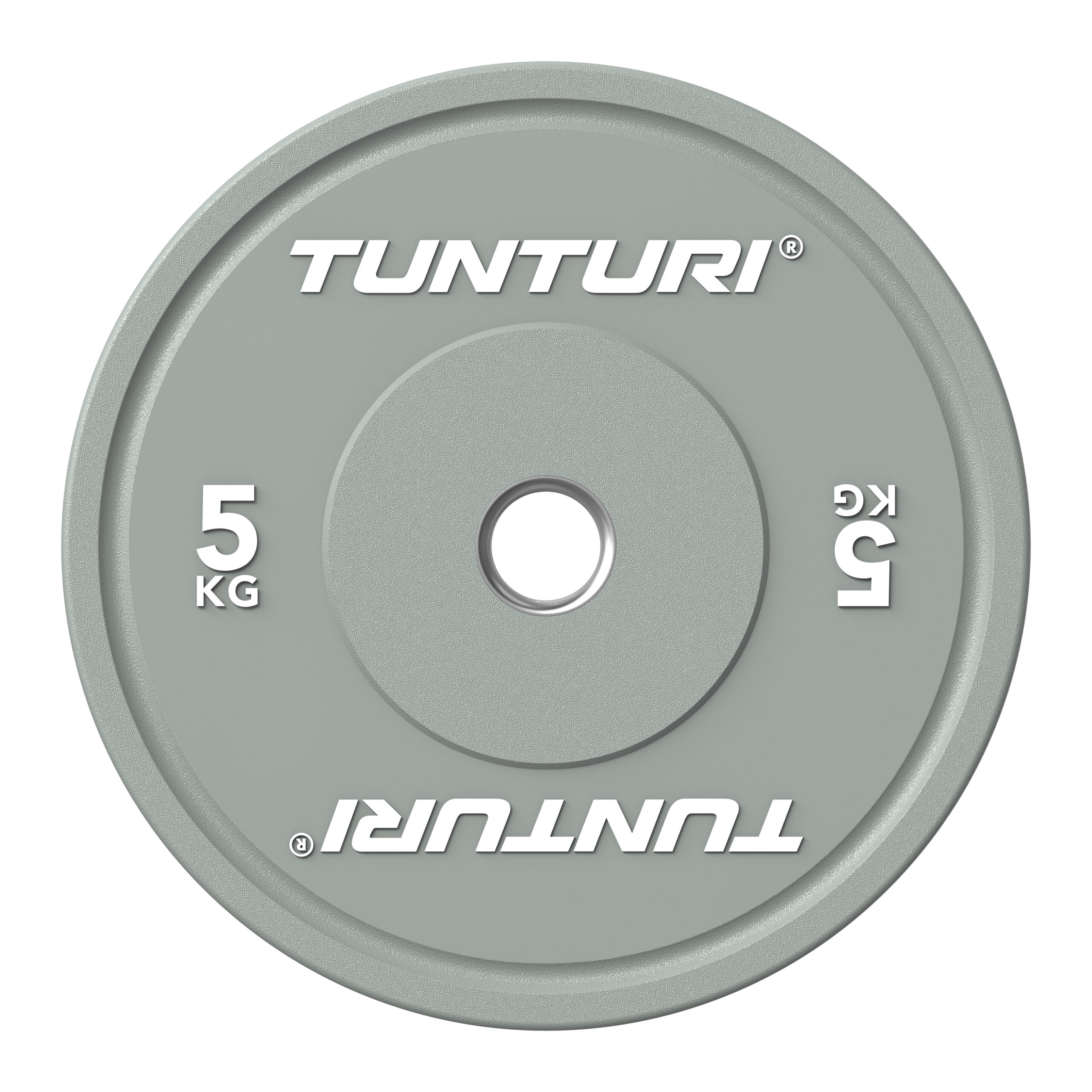 Tunturi Halterschijf - Platinum Bumper Plate Grey 5kg - Grijs Tunturi Halterschijf - Platinum Bumper Plate Grey 5kg - Grijs
