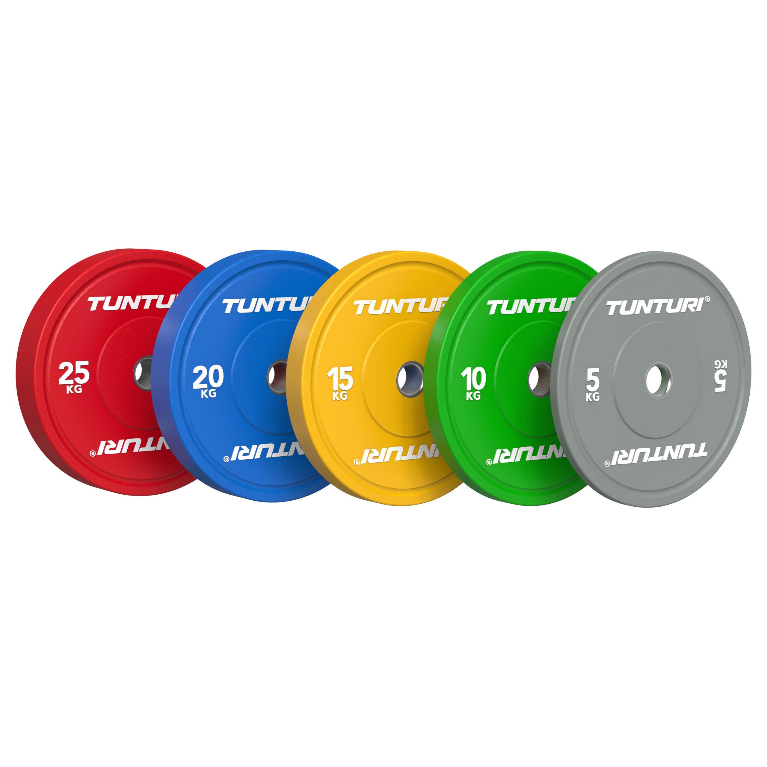 Tunturi Halterschijf - Platinum Bumper Plate Grey 5kg - Grijs Tunturi Halterschijf - Platinum Bumper Plate Grey 5kg - Grijs