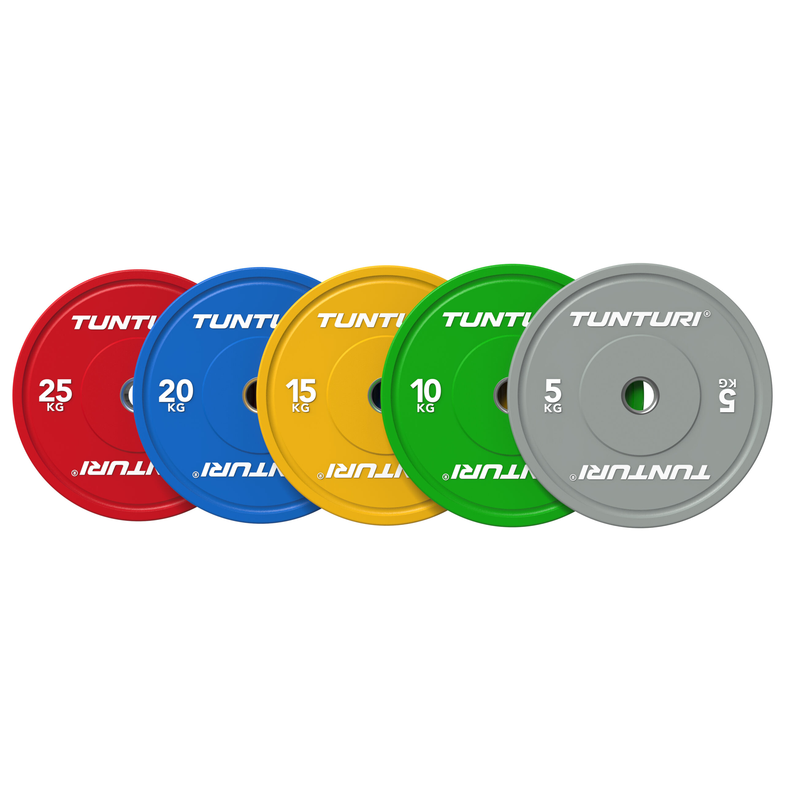 Tunturi Halterschijf - Platinum Bumper Plate Grey 5kg - Grijs Tunturi Halterschijf - Platinum Bumper Plate Grey 5kg - Grijs