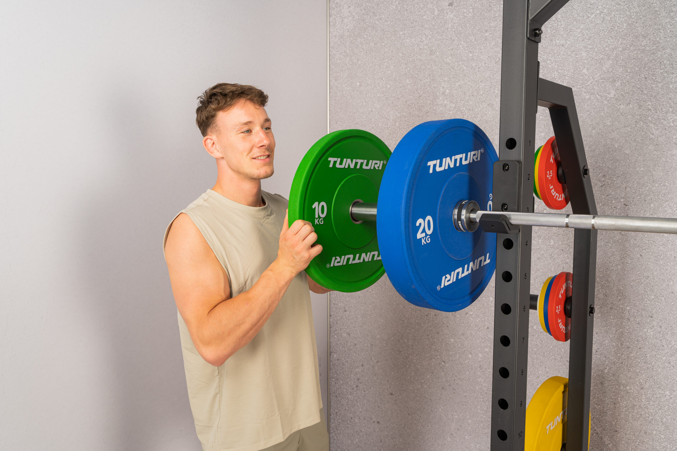 Tunturi Halterschijf - Platinum Bumper Plate Grey 5kg - Grijs Tunturi Halterschijf - Platinum Bumper Plate Grey 5kg - Grijs
