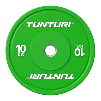 Tunturi Halterschijf - Platinum Bumper Plate Green 10kg - Groen
