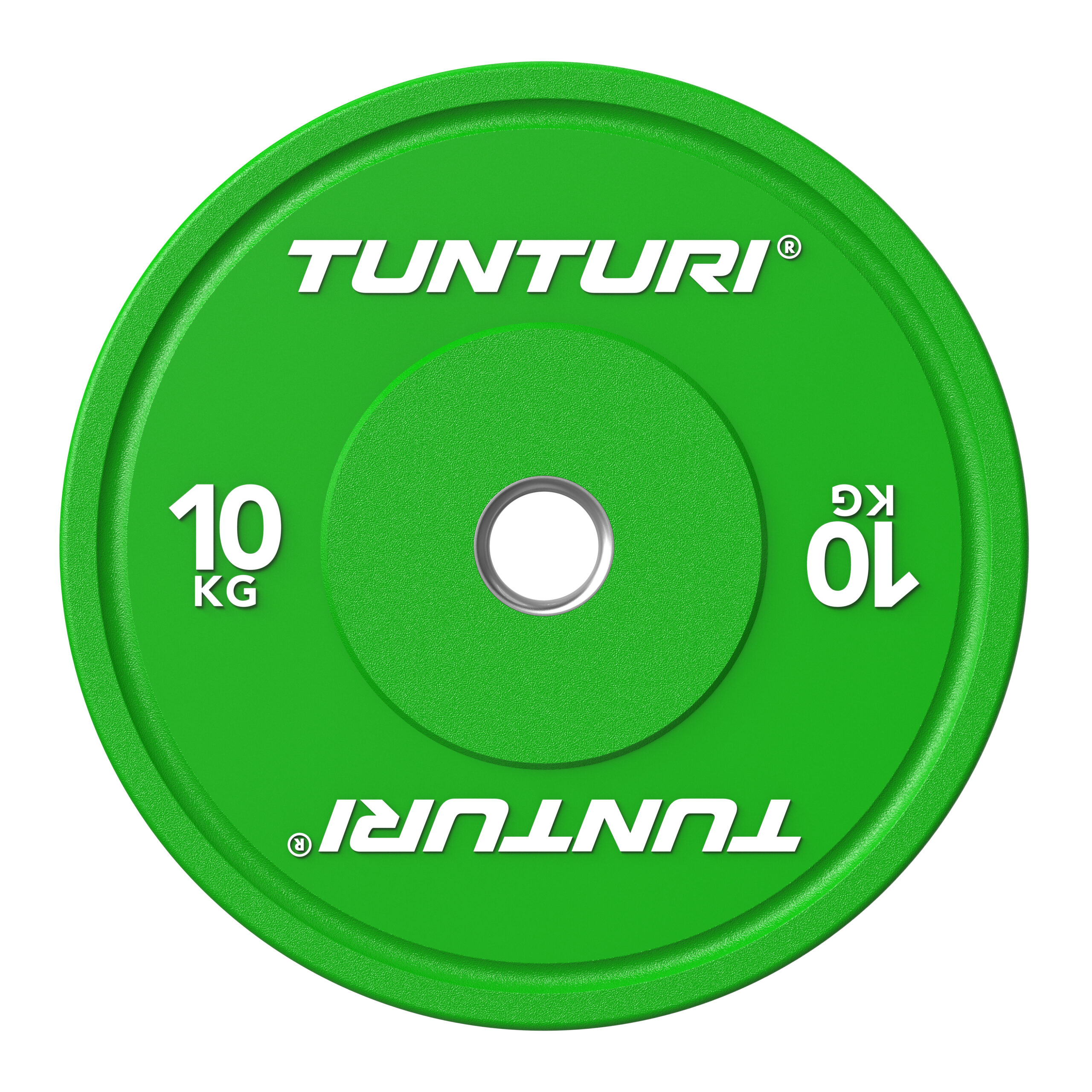 Tunturi Halterschijf - Platinum Bumper Plate Green 10kg - Groen Tunturi Halterschijf - Platinum Bumper Plate Green 10kg - Groen