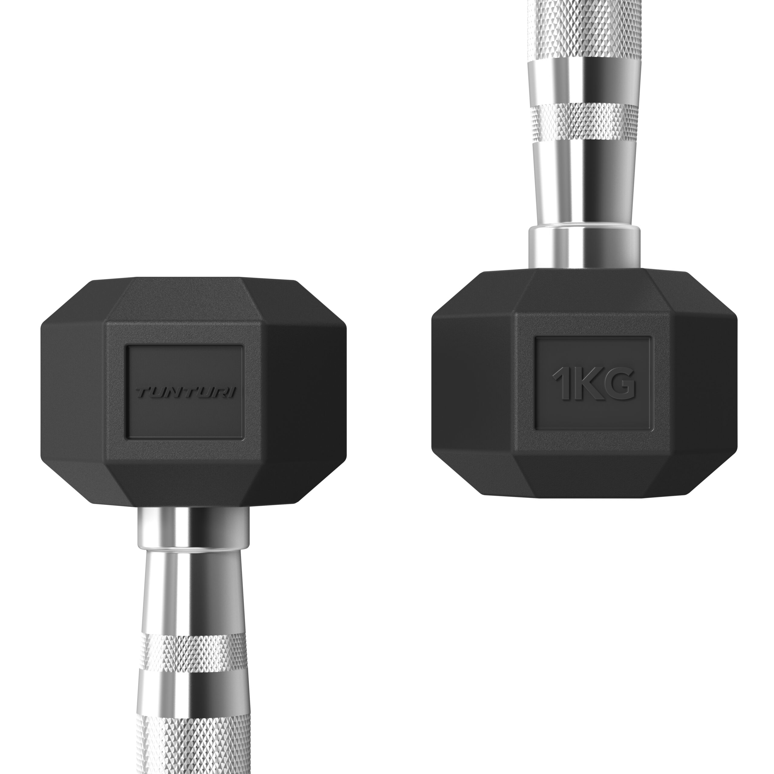 Tunturi Dumbbell - Platinum Hexa Dumbbell Set 1kg - Zwart Tunturi Dumbbell - Platinum Hexa Dumbbell Set 1kg - Zwart