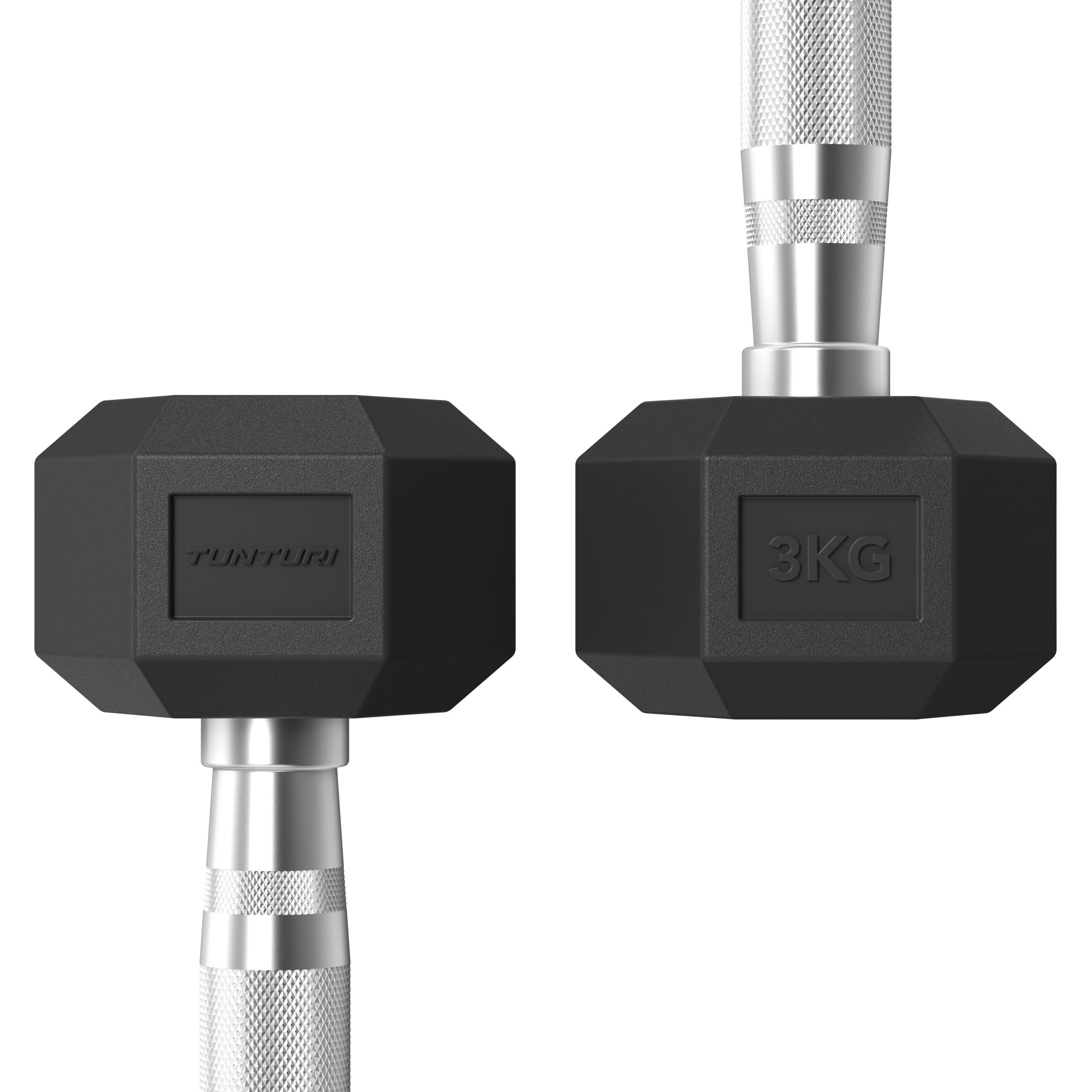 Tunturi Halter - Platinum Hexa Dumbbell Set 3kg - Zwart Tunturi Halter - Platinum Hexa Dumbbell Set 3kg - Zwart