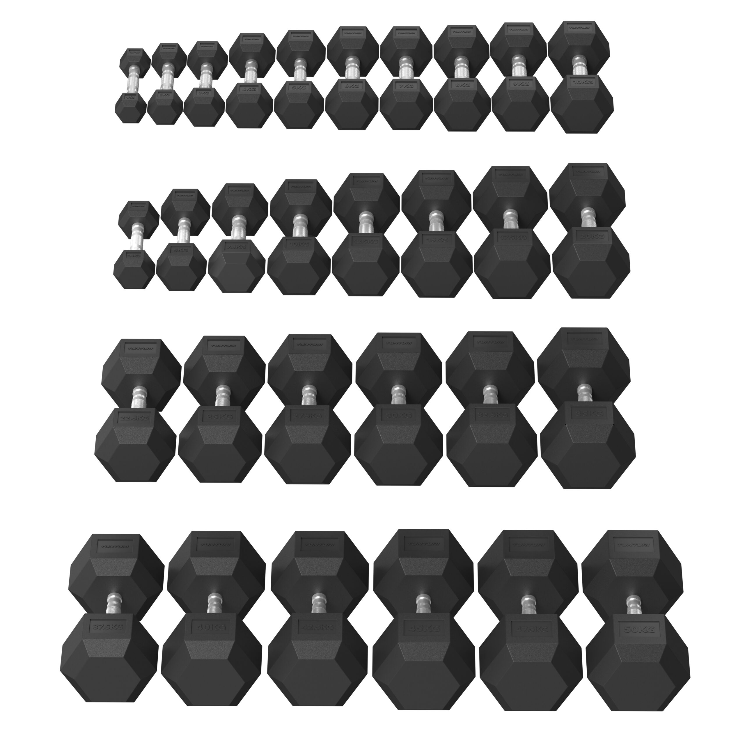 Tunturi Halter - Platinum Hexa Dumbbell Set 3kg - Zwart Tunturi Halter - Platinum Hexa Dumbbell Set 3kg - Zwart