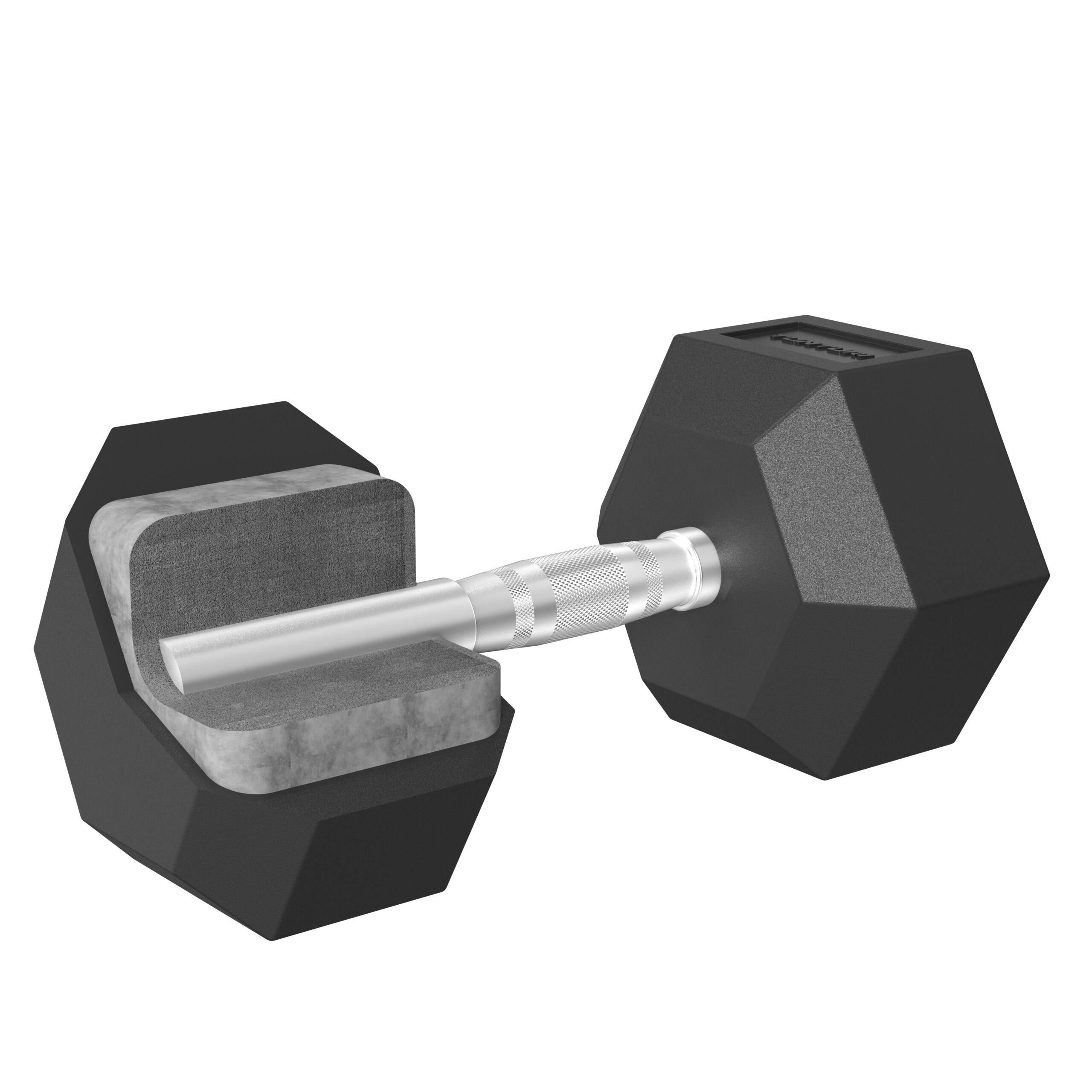 Tunturi Dumbbell - Platinum Hexa Rubber 8kg - Zwart Tunturi Dumbbell - Platinum Hexa Rubber 8kg - Zwart
