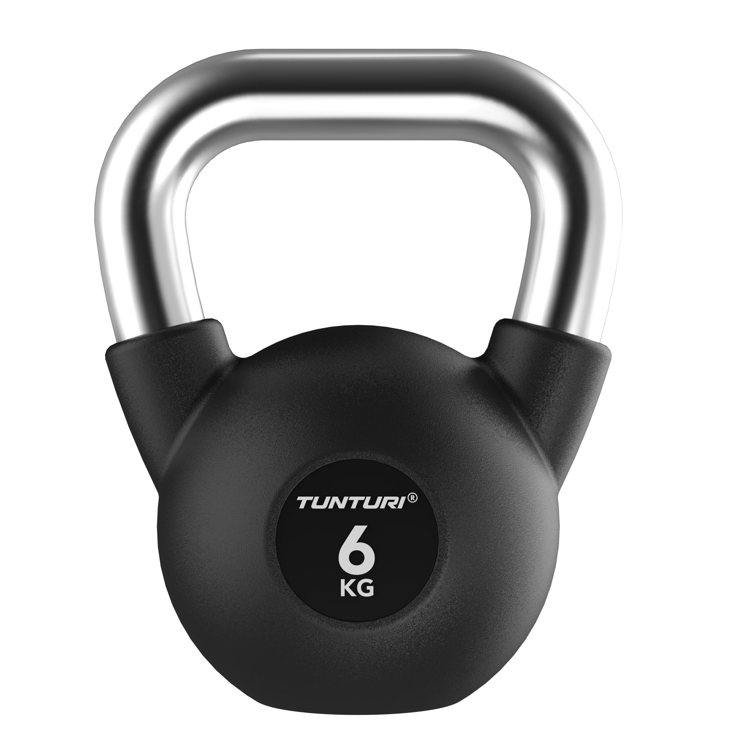 Tunturi Kettlebell - Platinum Rubber 6kg - Zwart Tunturi Kettlebell - Platinum Rubber 6kg - Zwart
