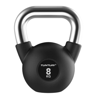 Tunturi Kettlebell - Platinum Rubber 8kg - Zwart