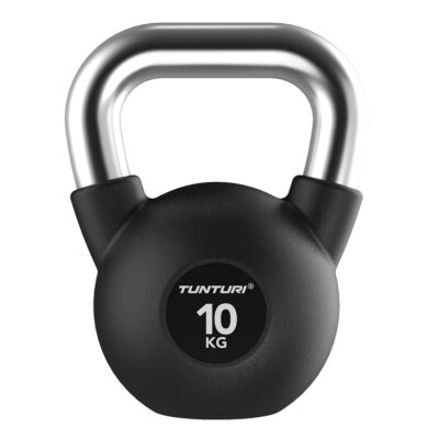 Tunturi Kettlebell - Platinum Rubber 10kg - Zwart