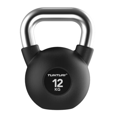 Tunturi Kettlebell - Platinum Rubber 12kg - Zwart