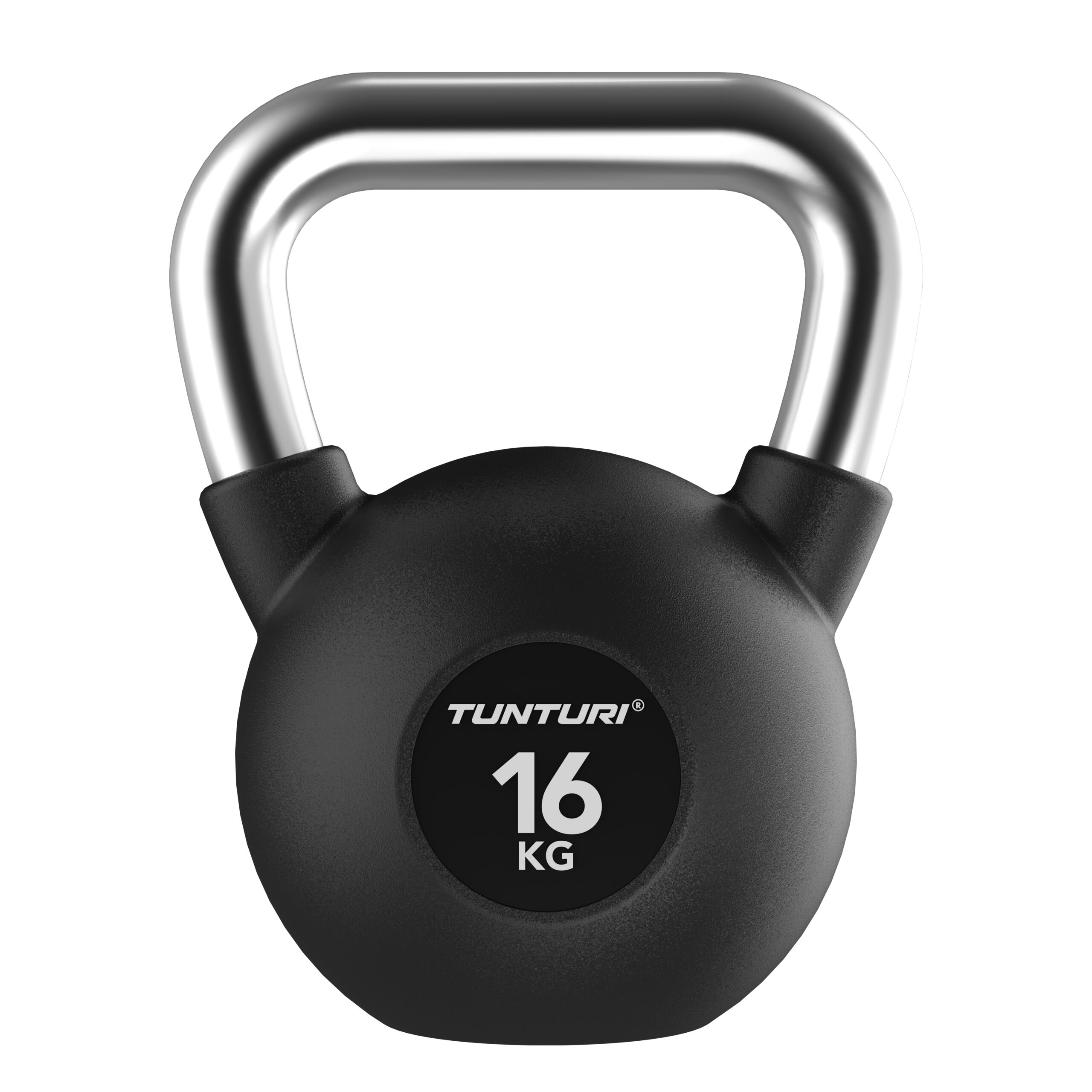 Tunturi Kettlebell - Platinum Rubber 16kg - Zwart Tunturi Kettlebell - Platinum Rubber 16kg - Zwart