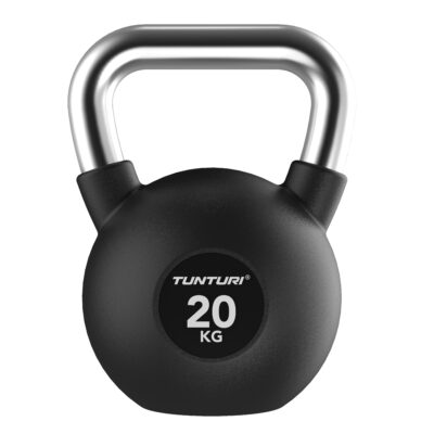 Tunturi Kettlebell - Platinum Rubber 20kg - Zwart