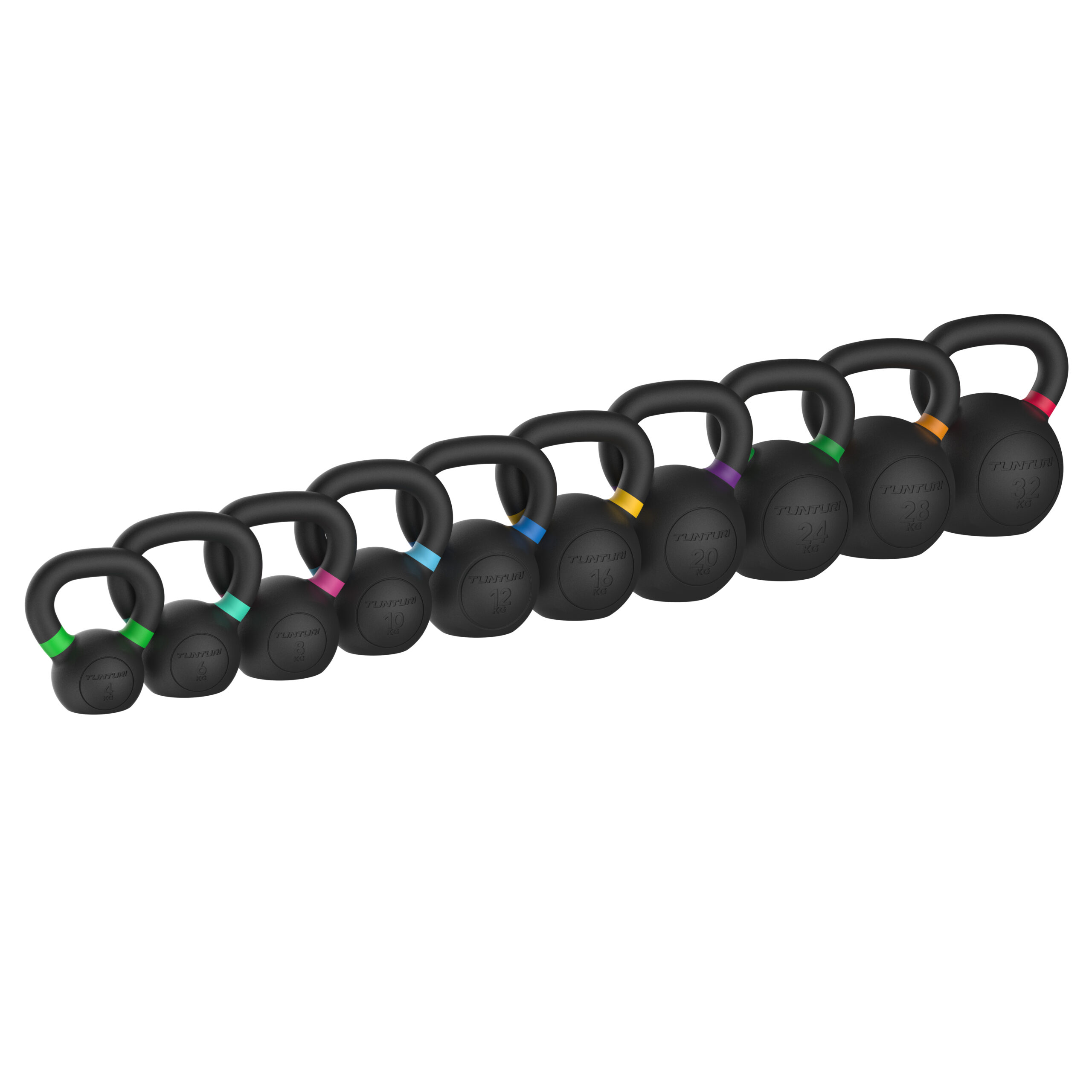 Tunturi - Platinum Cast Iron Kettlebell 4kg - Zwart Tunturi - Platinum Cast Iron Kettlebell 4kg - Zwart